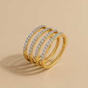 0.54ct Lab Grown Diamond Ring in 18kt Gold Vermeil - Fiona Diamonds - Fiona Diamonds