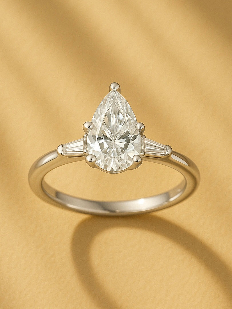 Haloed 1.1ct Lab Grown Diamond Ring - Modern & Elegant - Fiona Diamonds - Fiona Diamonds