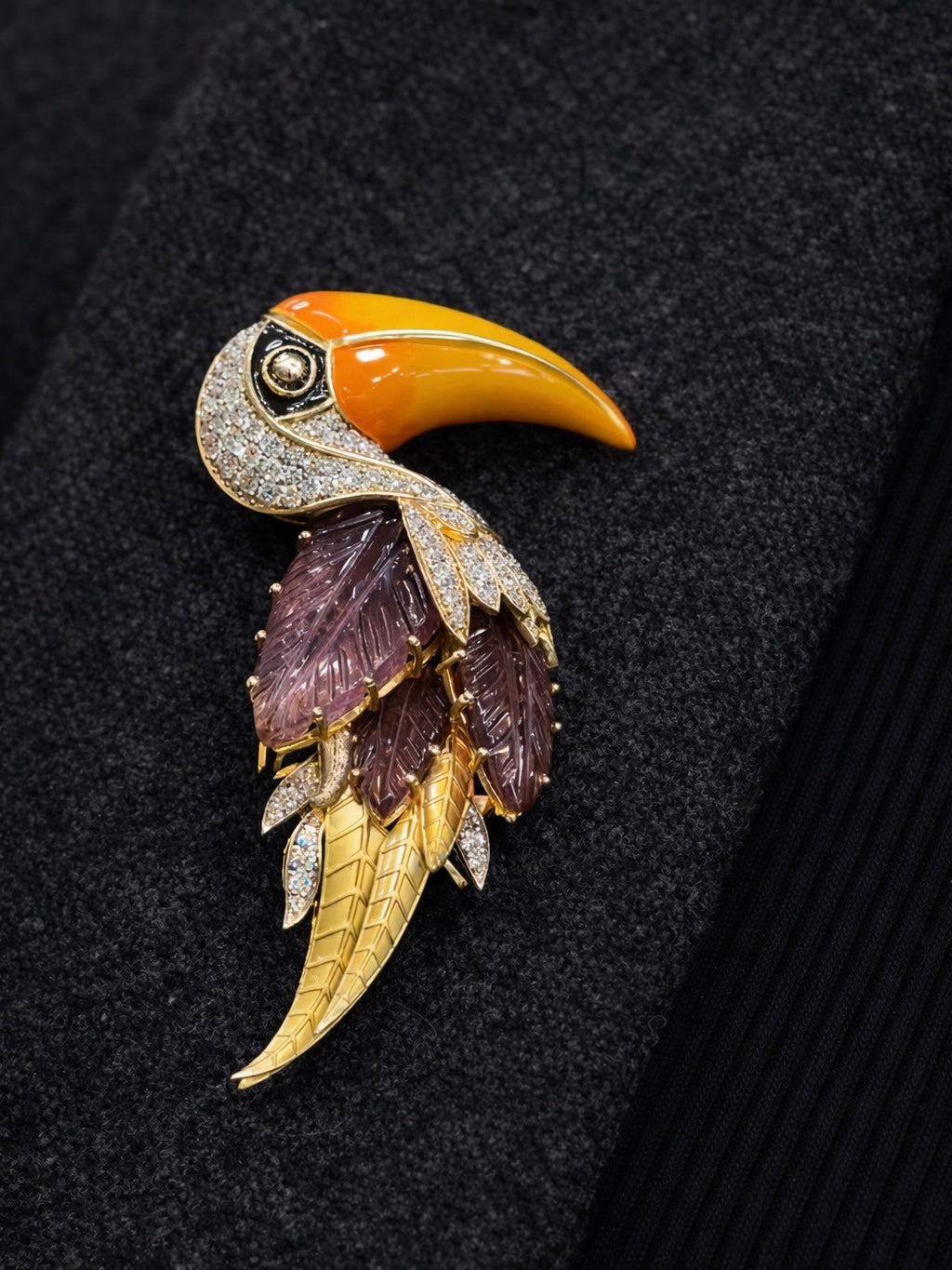 Toucan Aurelia Lab Diamond Brooch - Fiona Diamonds - Fiona Diamonds