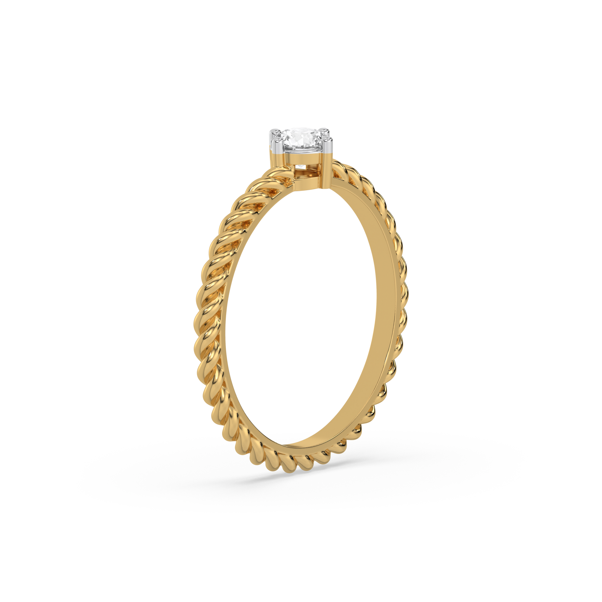 0.22ct Lab Grown Diamond Ring in 18kt Gold Vermeil - Fiona Diamonds - Fiona Diamonds