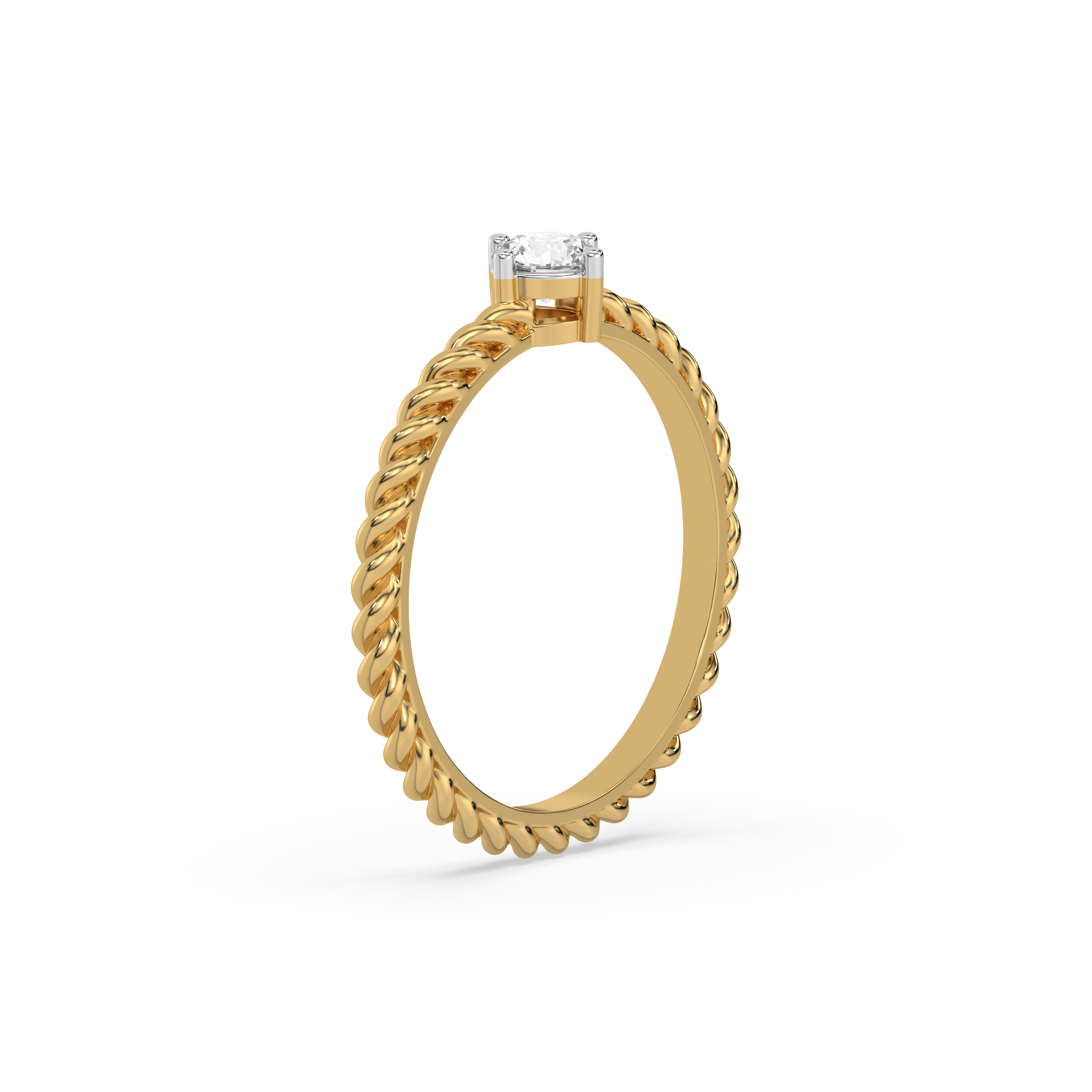 0.22ct Lab Grown Diamond Ring in 18kt Gold Vermeil - Fiona Diamonds - Fiona Diamonds
