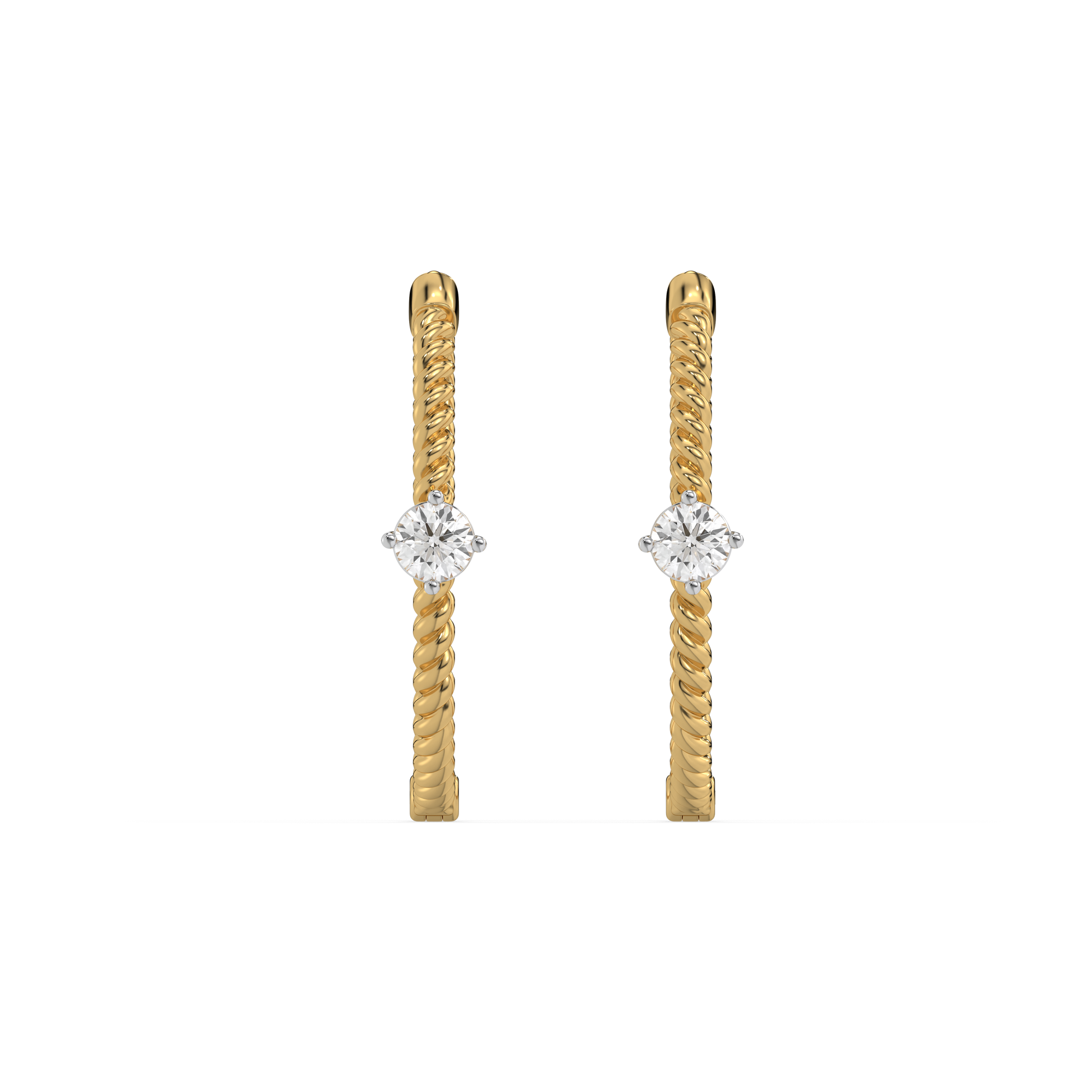 0.41ct Lab Grown Diamond Earring in 18kt Gold Vermeil - Fiona Diamonds - Fiona Diamonds
