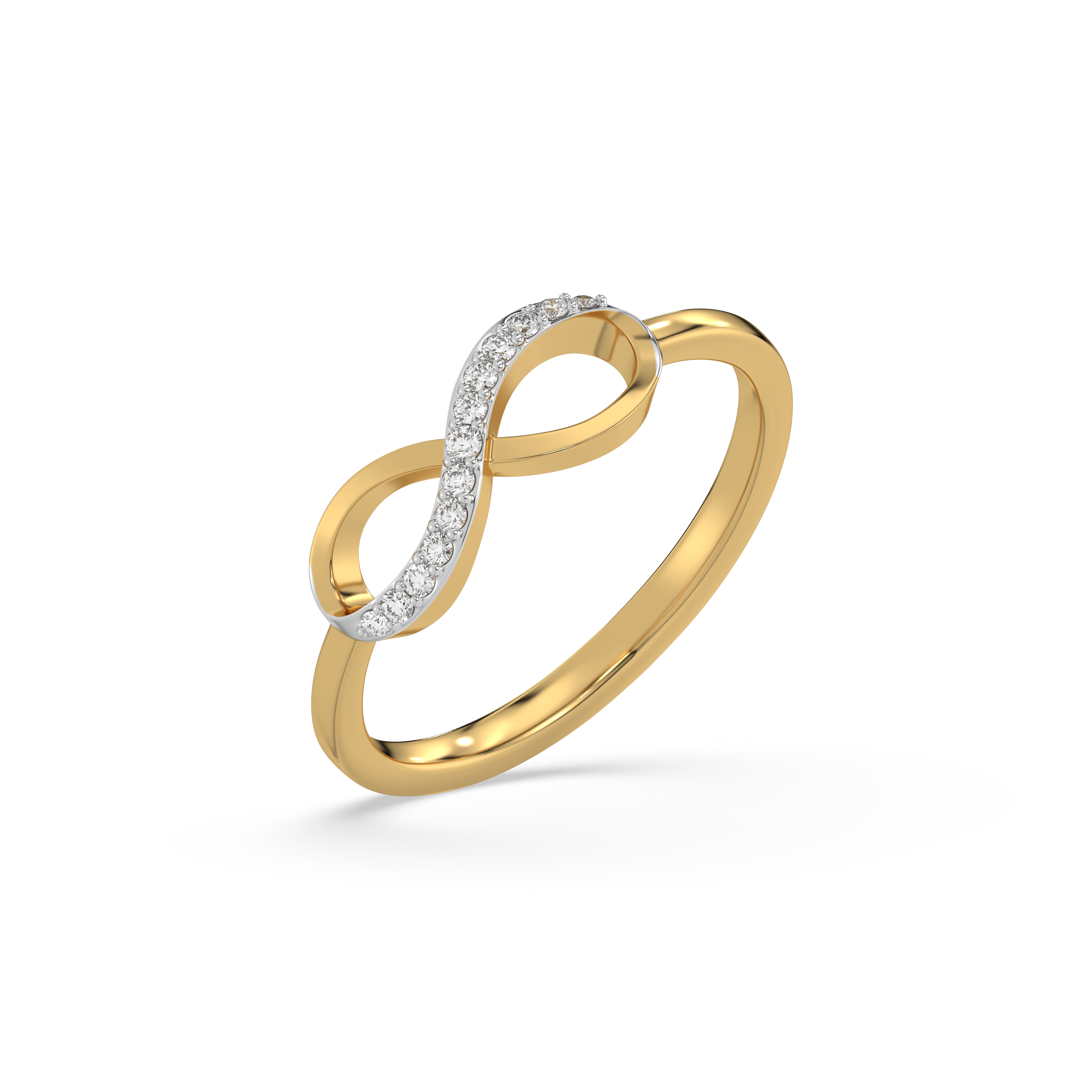 0.06ct Lab Grown Diamond Ring in 18kt Gold Vermeil - Fiona Diamonds - Fiona Diamonds