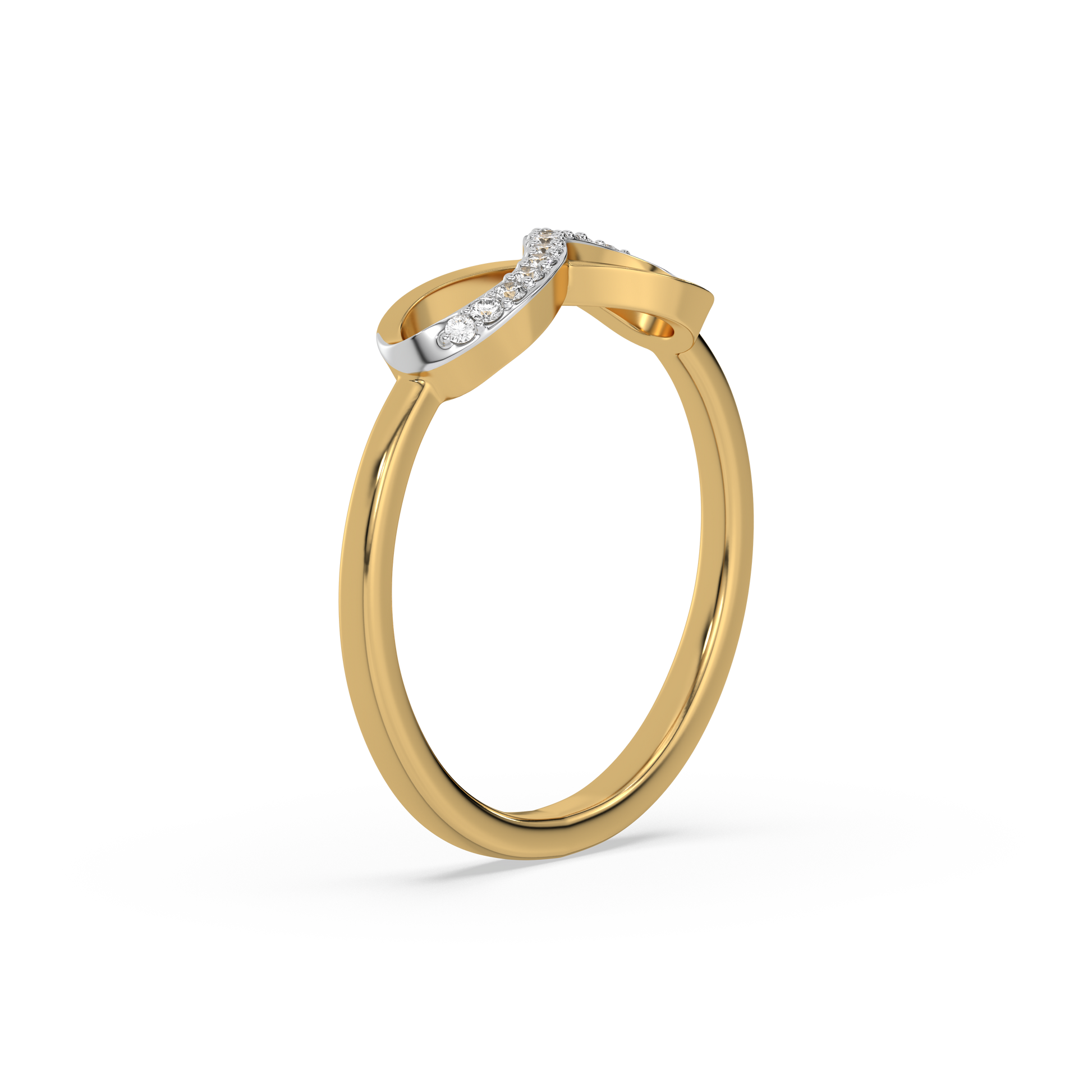 0.06ct Lab Grown Diamond Ring in 18kt Gold Vermeil - Fiona Diamonds - Fiona Diamonds