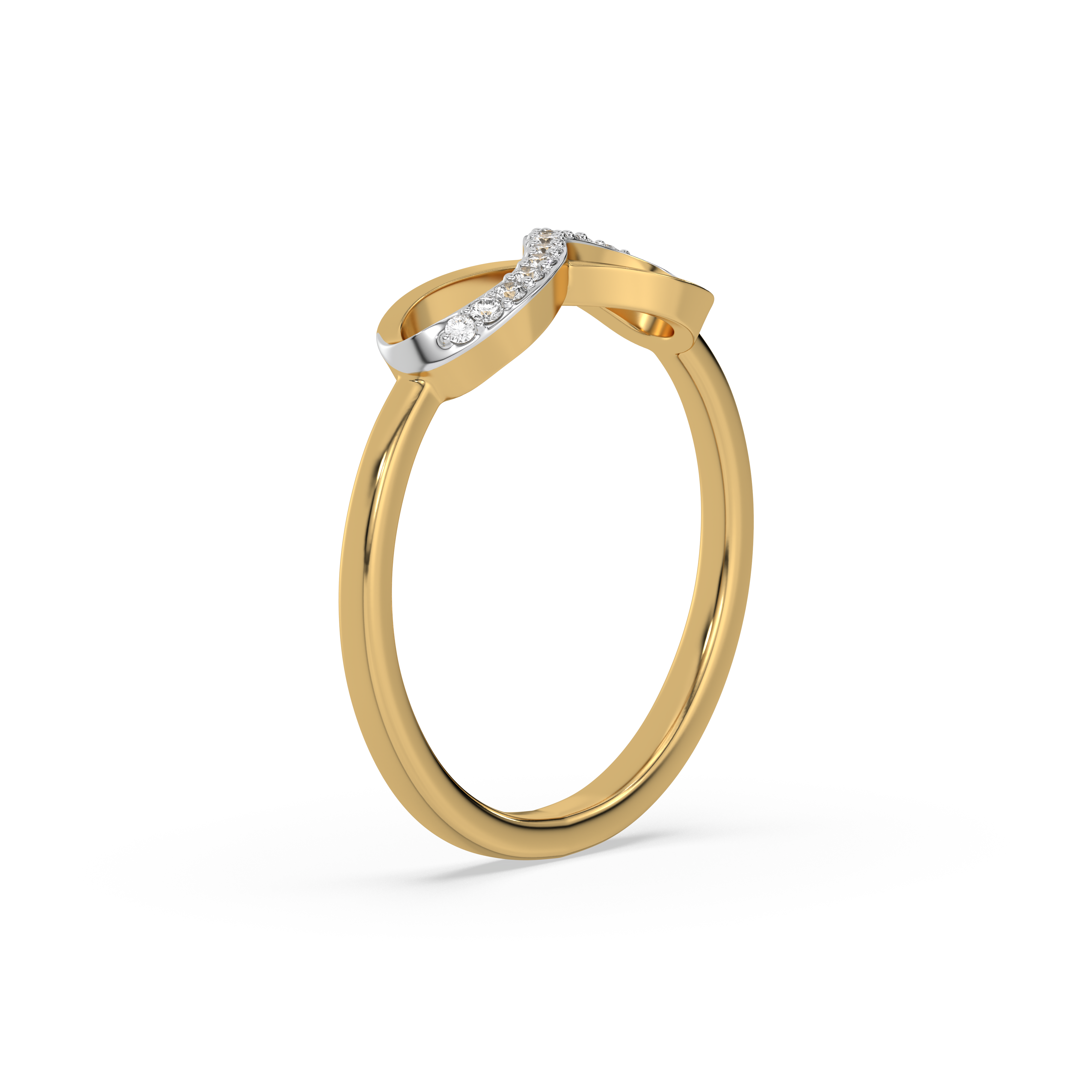 0.06ct Lab Grown Diamond Ring in 18kt Gold Vermeil - Fiona Diamonds - Fiona Diamonds