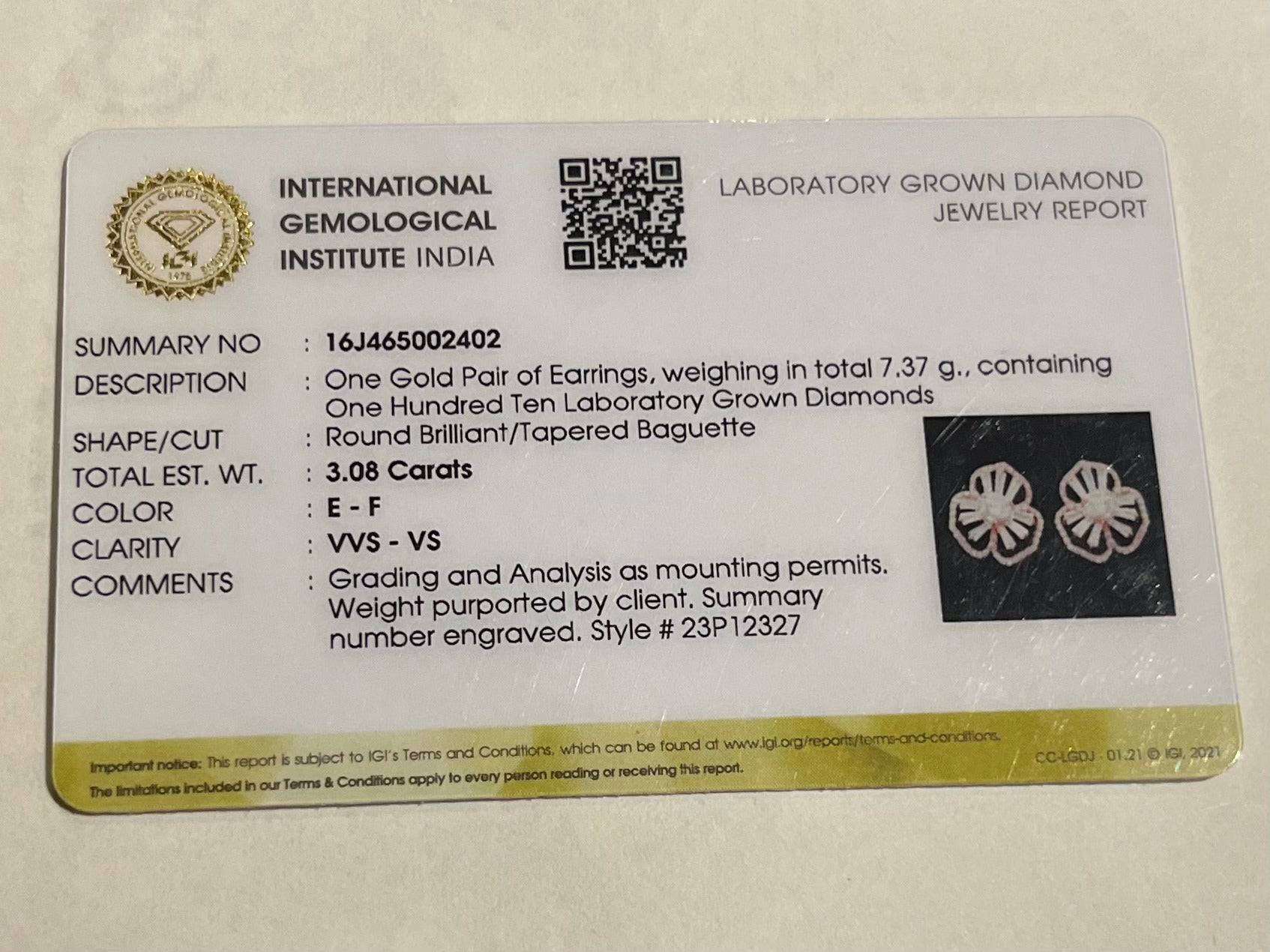 Deepali Lab Diamond Earrings - Elegant & Radiant - Fiona Diamonds - Fiona Diamonds