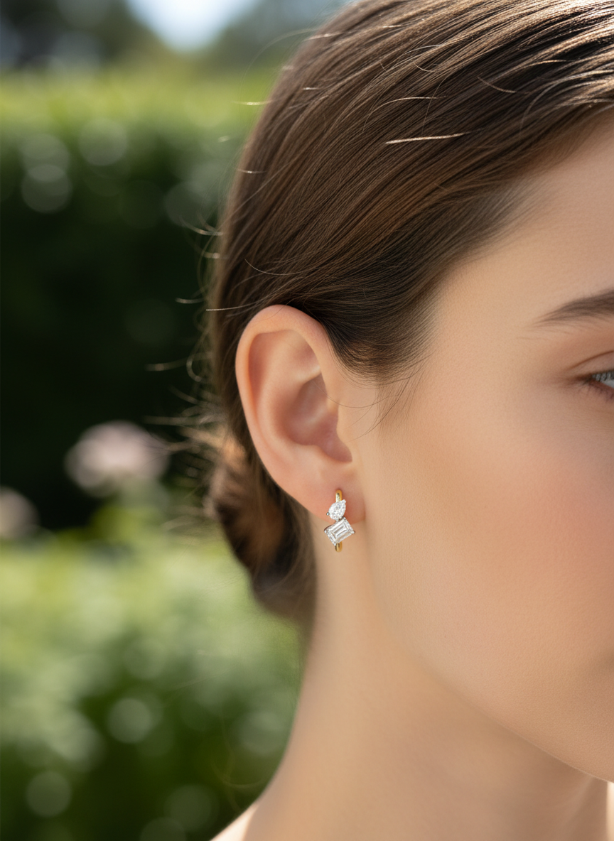 Qorelle Drift Lab Diamond Earring