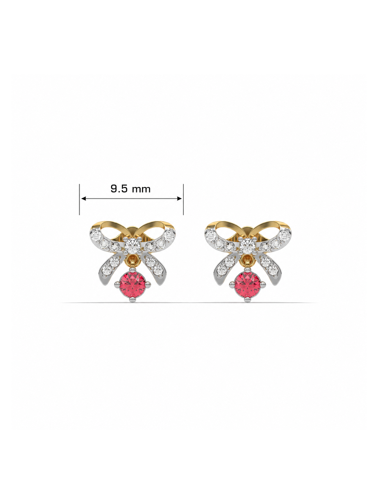 0.16ct Lab Grown Diamond Earring in 18kt Gold Vermeil