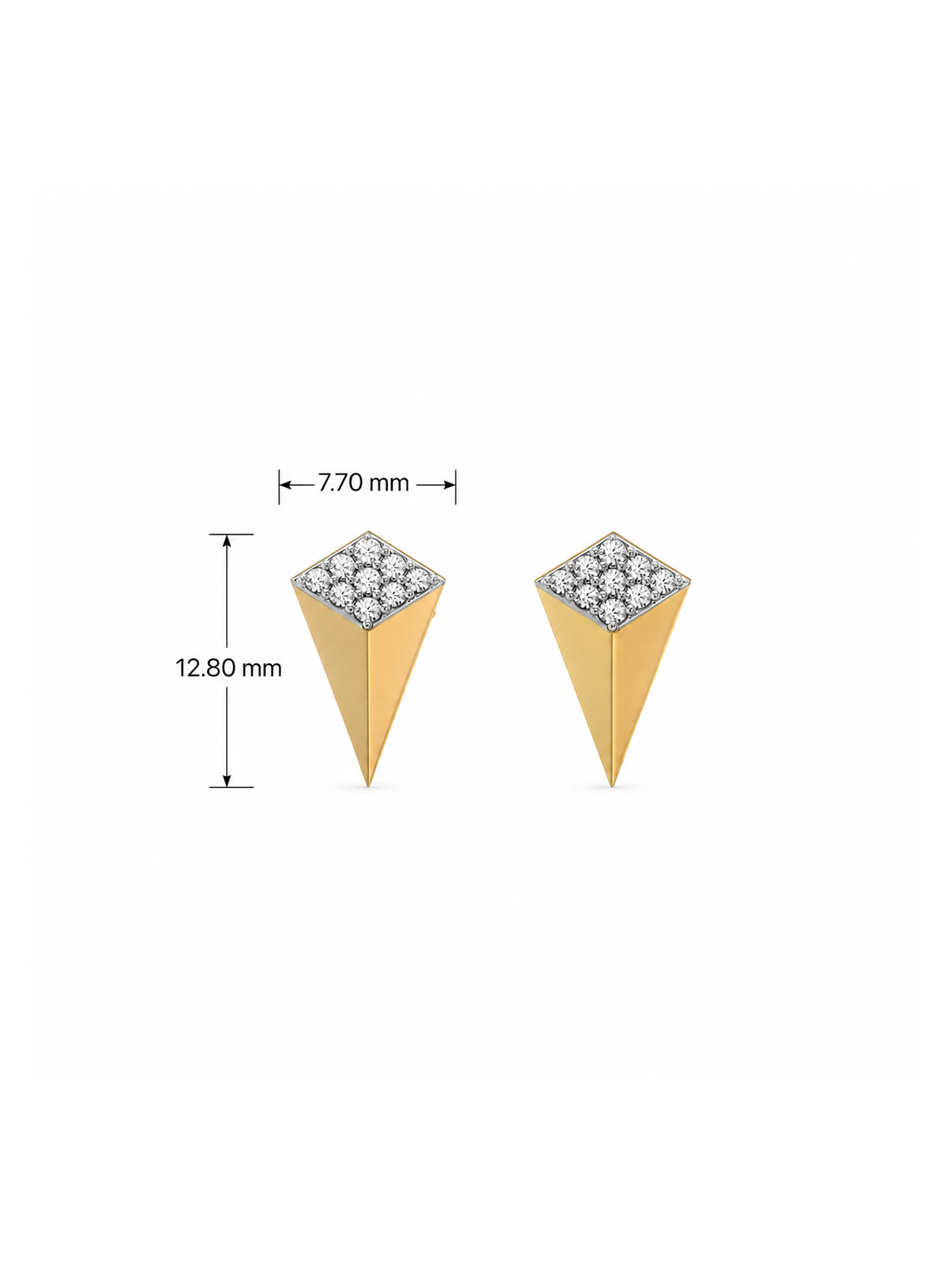 0.17ct Lab Grown Diamond Earrings in 18kt Gold Vermeil
