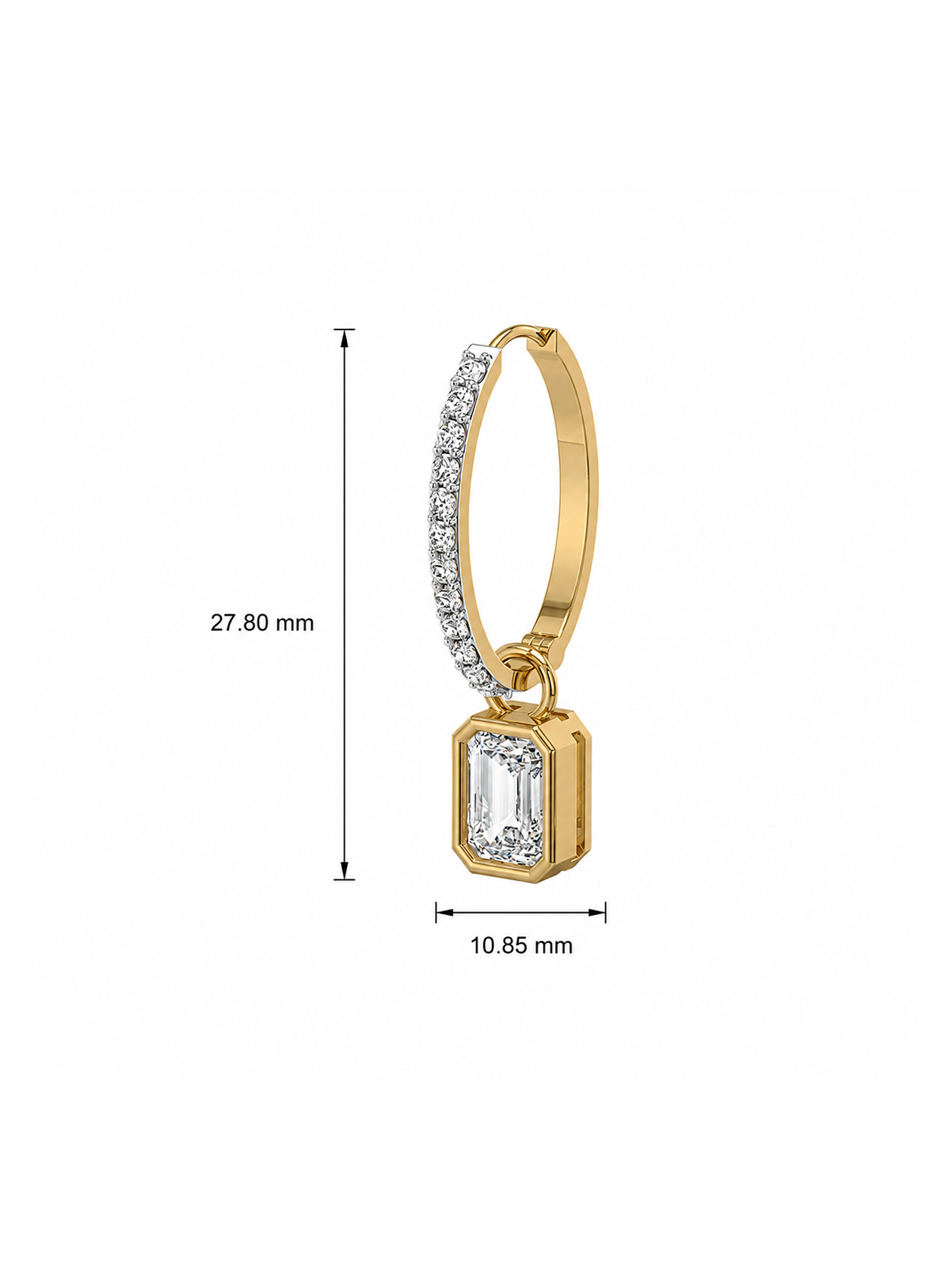 2.72ct Lab Grown Diamond Earrings in 18kt Gold Vermeil