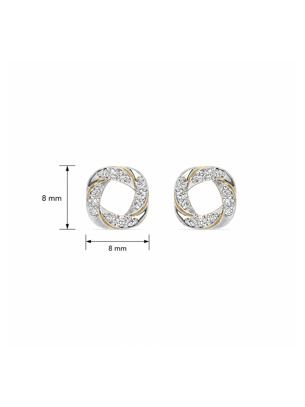 0.16ct Lab Grown Diamond Earring in 18kt Gold Vermeil