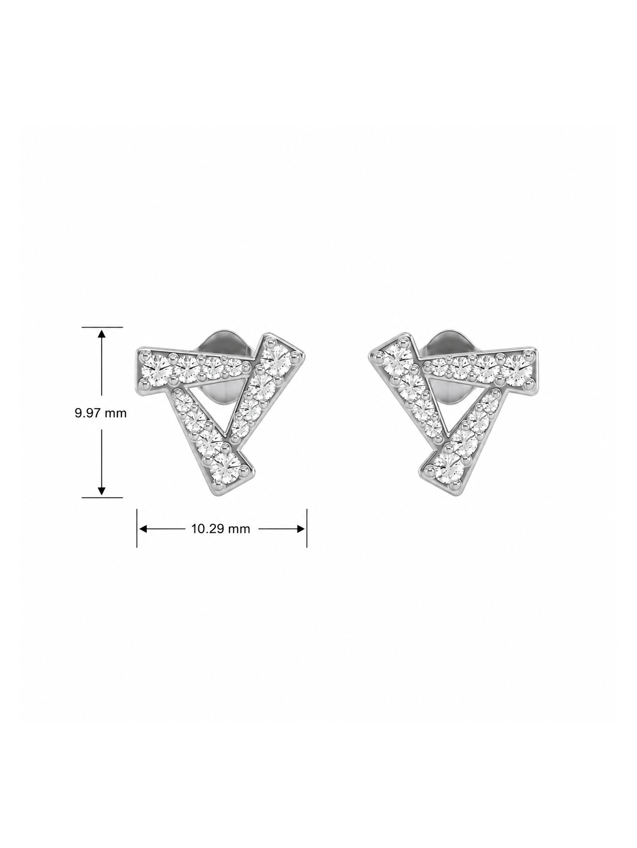 0.34ct Lab Grown Diamond Earring in 18kt Gold Vermeil