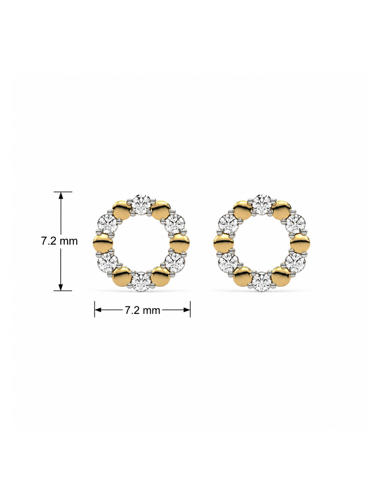0.15ct Lab Grown Diamond Earring in 18kt Gold Vermeil