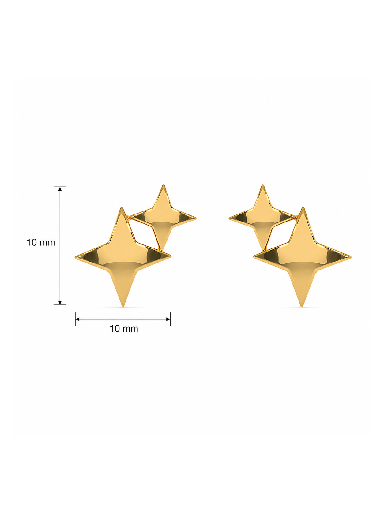 Star Earring 18kt Gold Vermeil