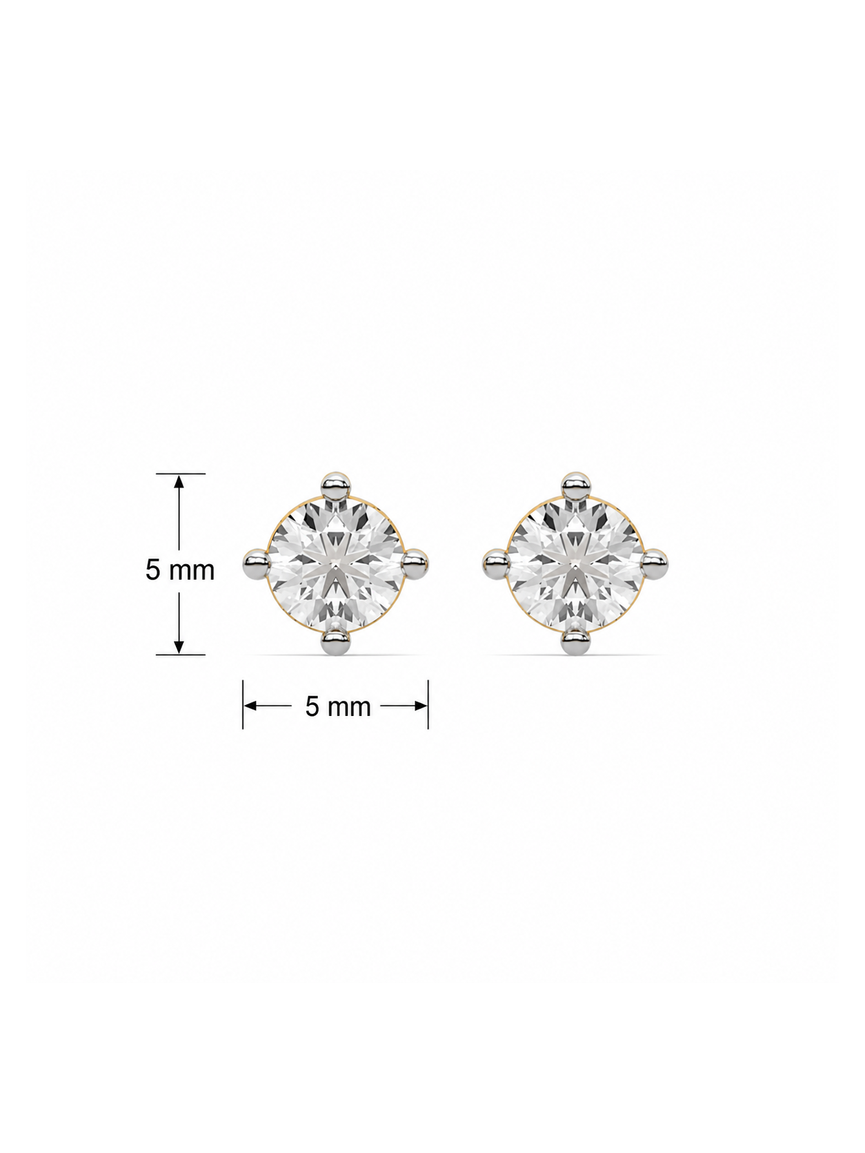 0.43ct Lab Grown Diamond Earring in 18kt Gold Vermeil