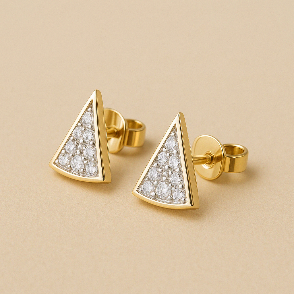 0.18ct Lab Grown Diamond Earring in 18kt Gold Vermeil - Fiona Diamonds - Fiona Diamonds