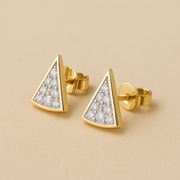 0.18ct Lab Grown Diamond Earring in 18kt Gold Vermeil - Fiona Diamonds - Fiona Diamonds