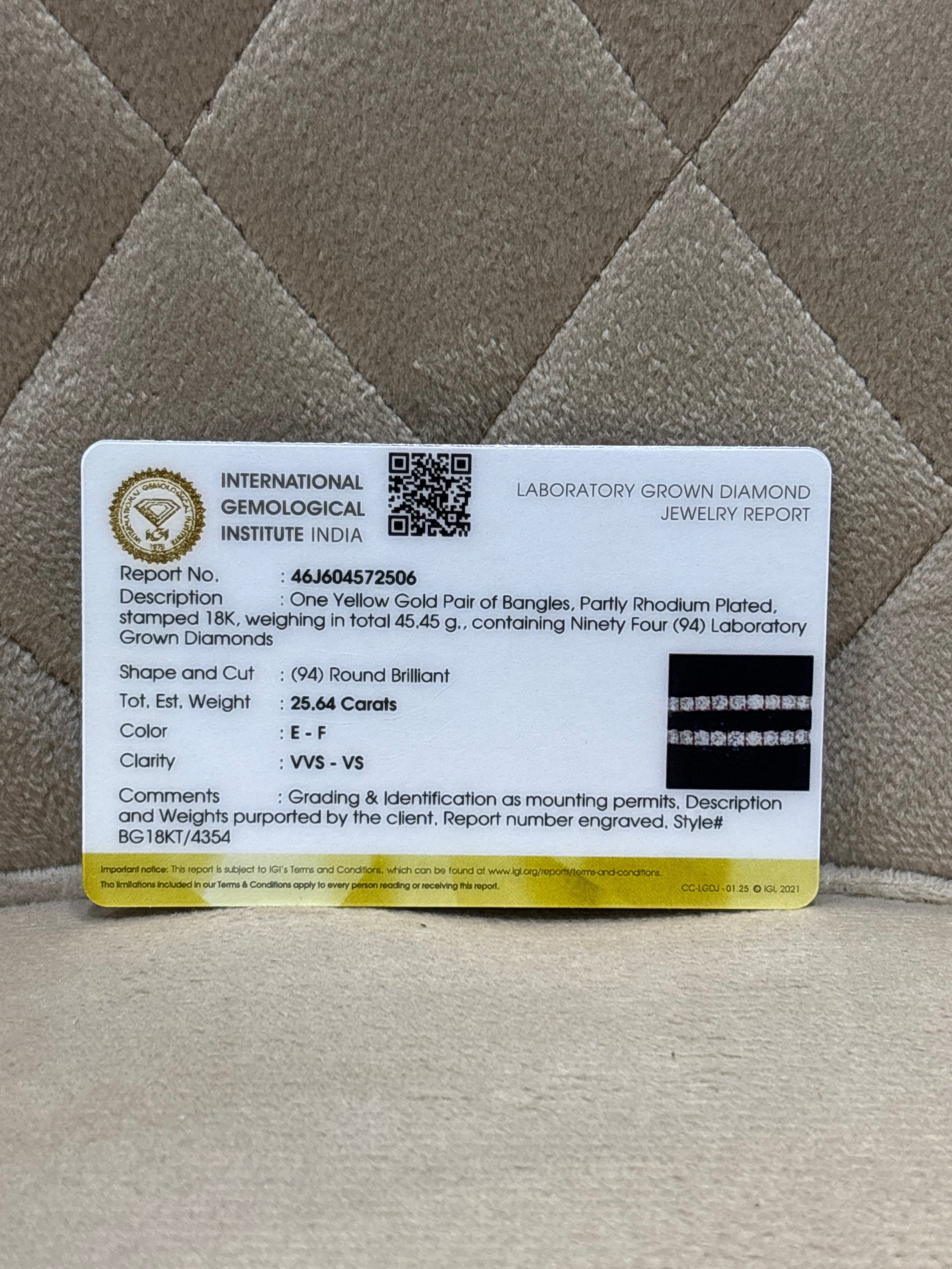 Noble Crest Lab Diamond Bangle