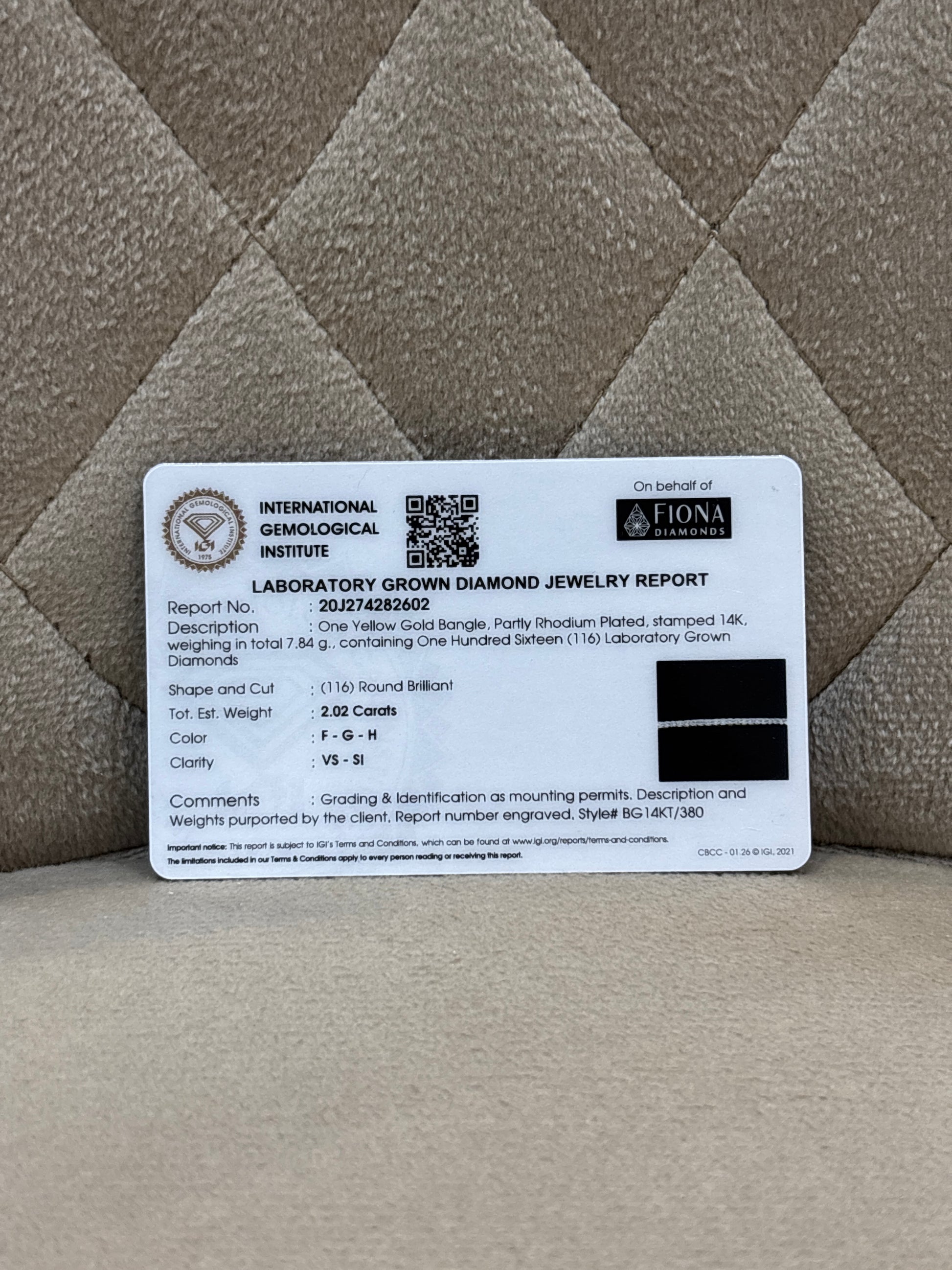 Avenique Belle Lab Diamond Bangle