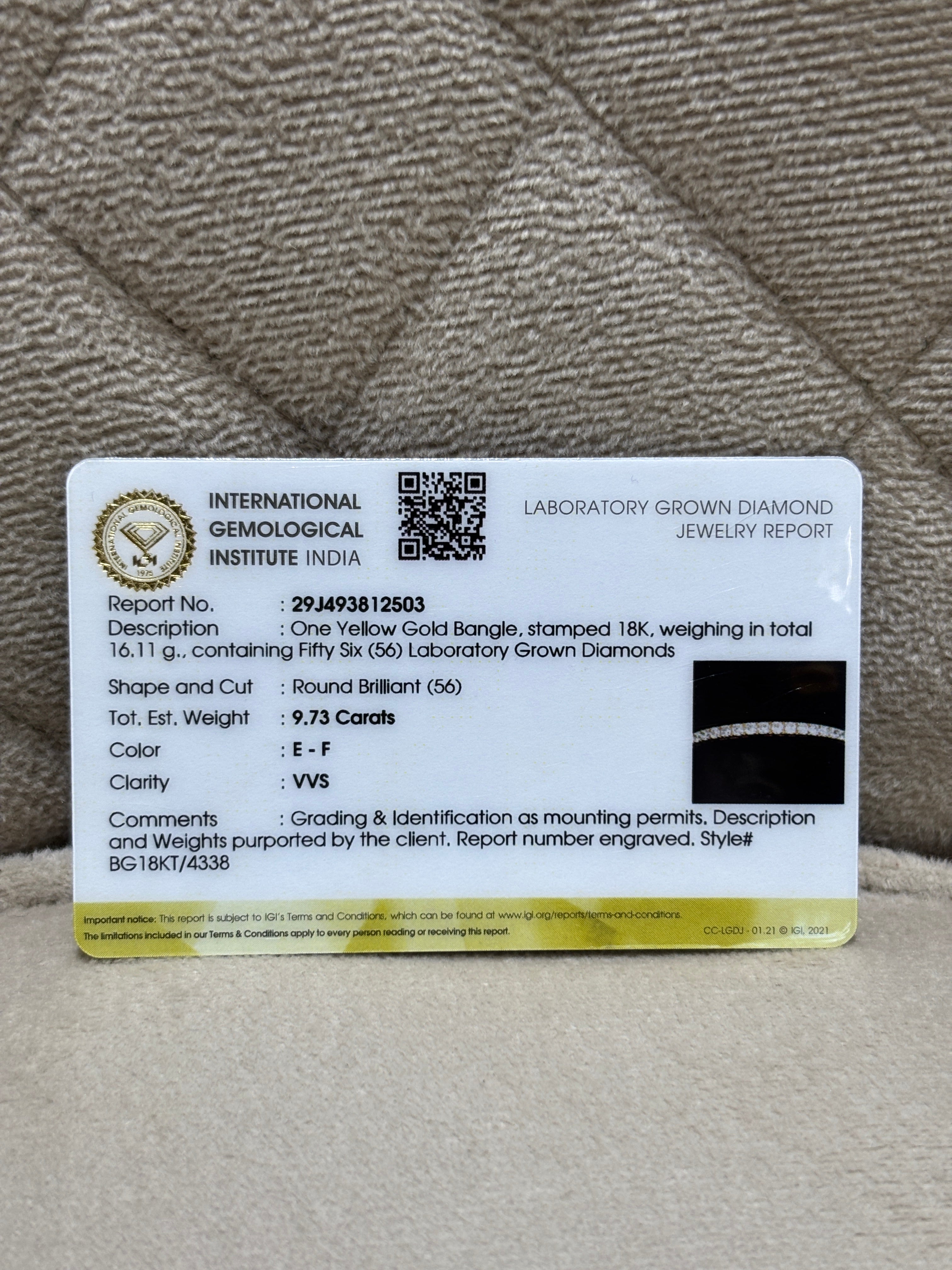 Xiaoqing Lab Diamond Bangle - Graceful Sparkle