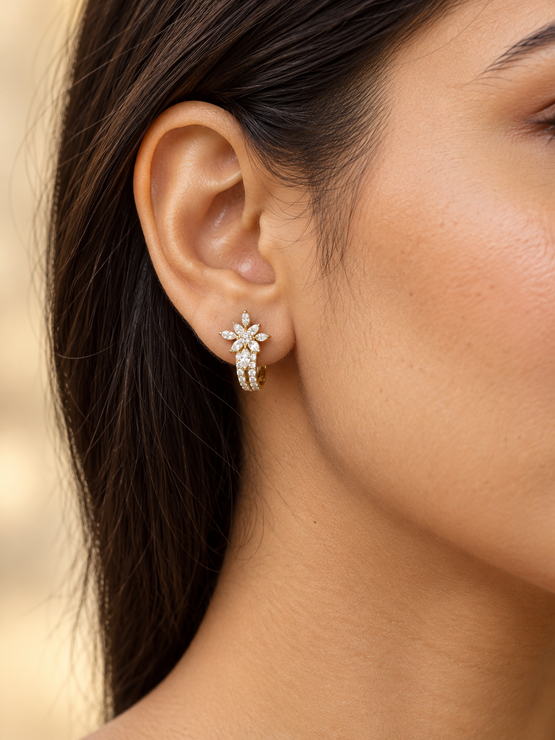 Aubrey Freesia Lab Diamond Earrings