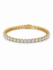 Seraphine Bloom Round Lab Diamond Tennis Bracelet in 18K Yellow Gold by Fiona Diamonds