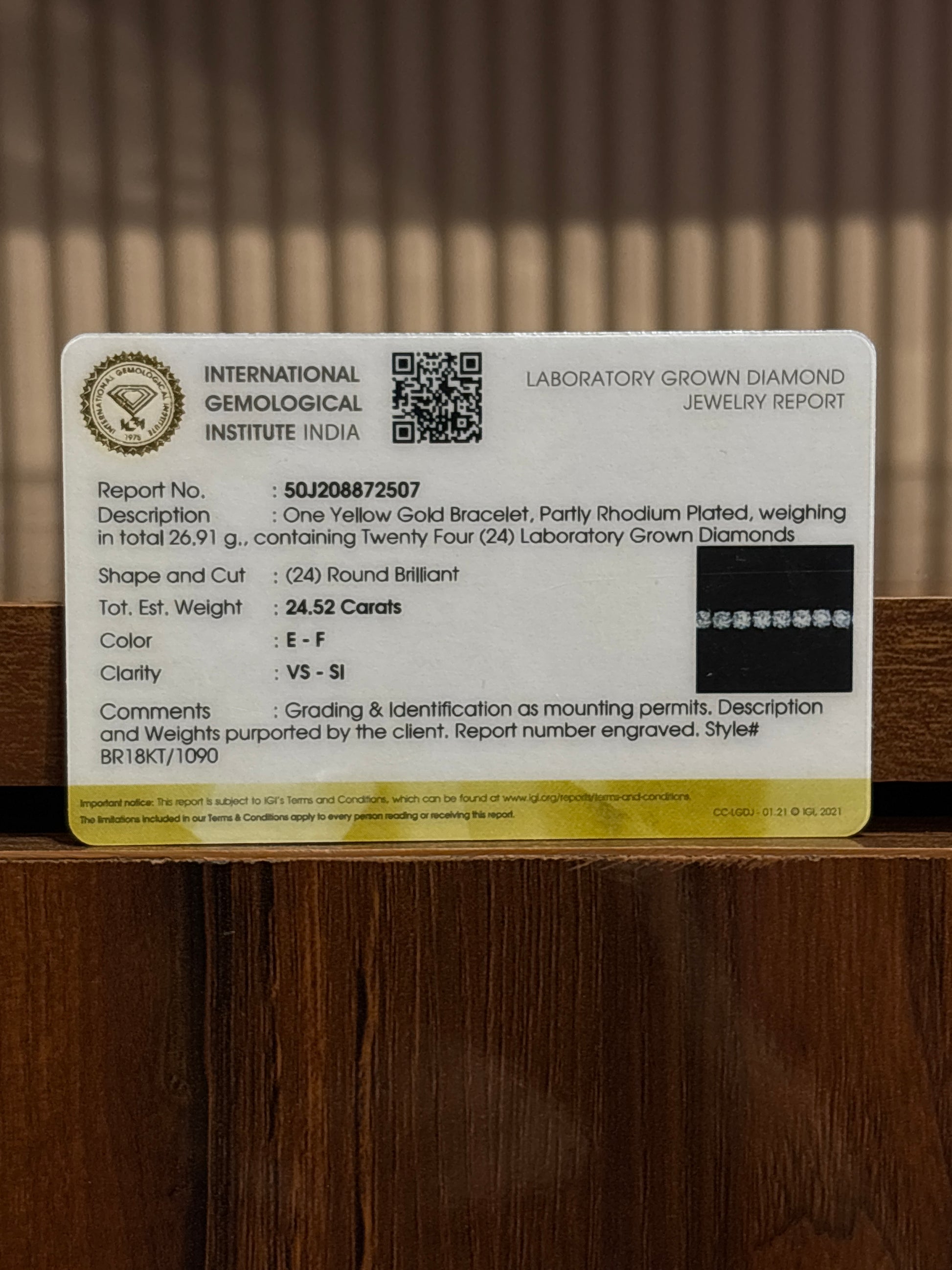 Eternal Crest Lab Diamond Bracelete