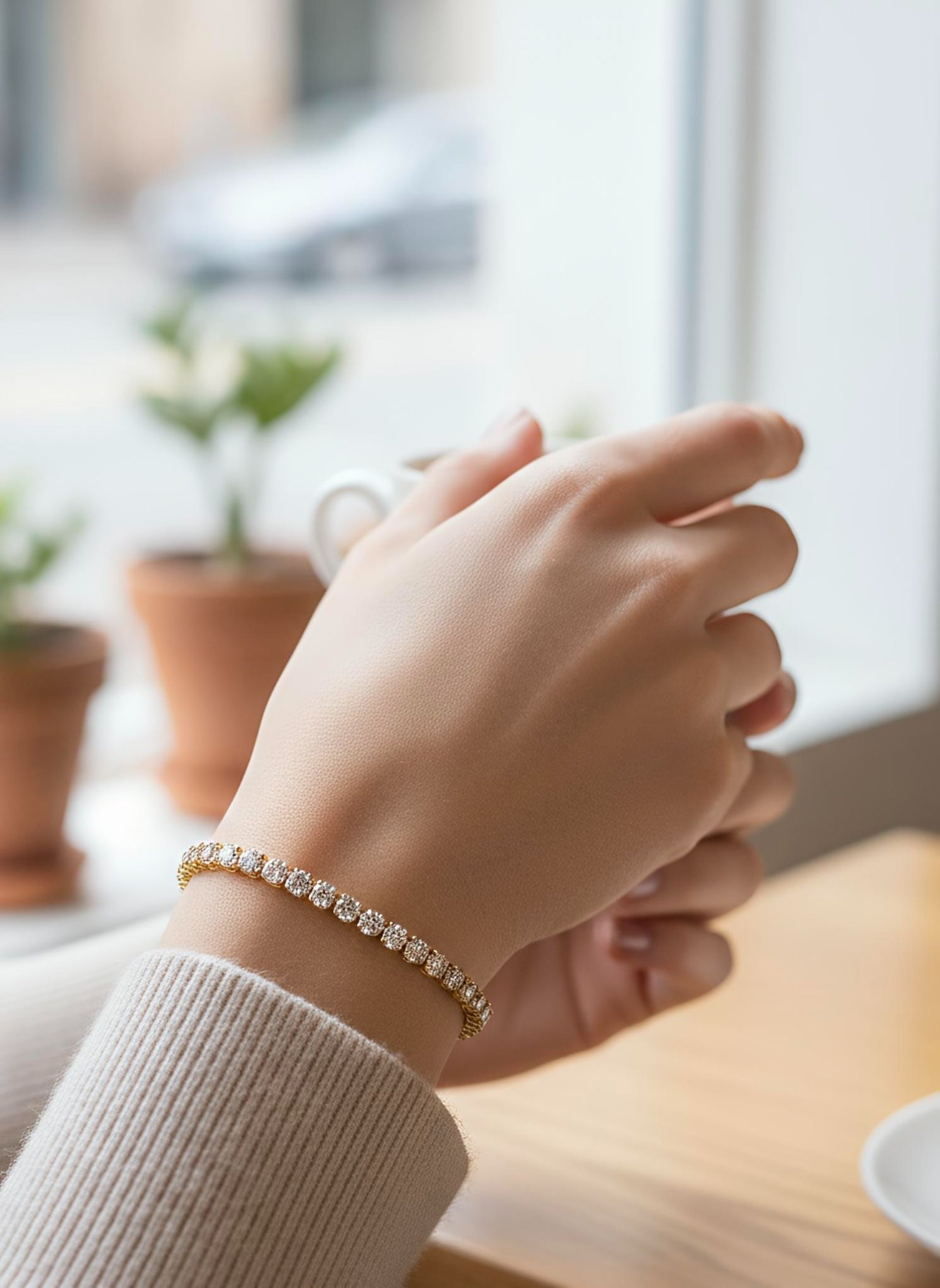 Mireza Fawn Lab Diamond Bracelet