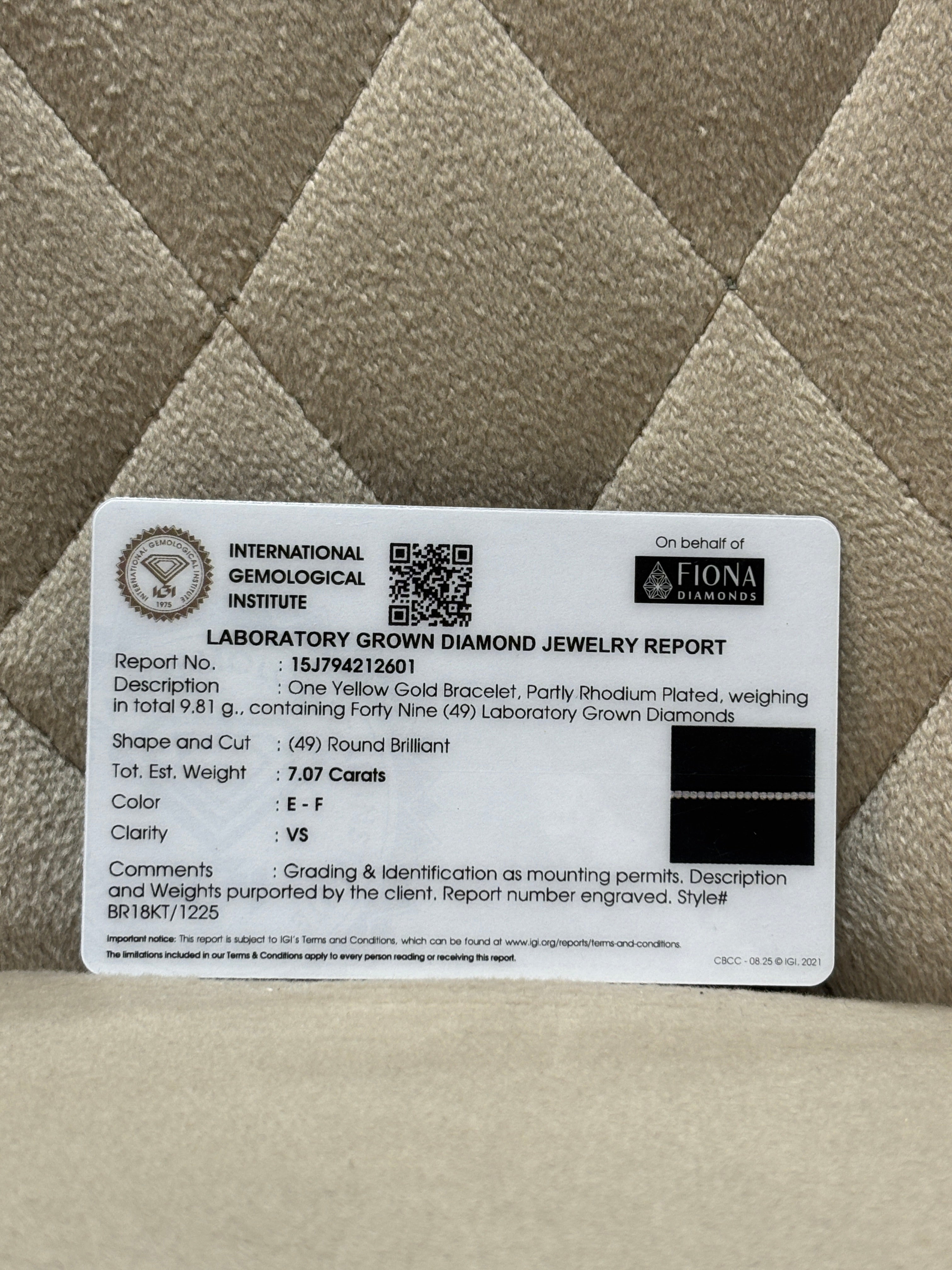 Mireza Fawn Lab Diamond Bracelet