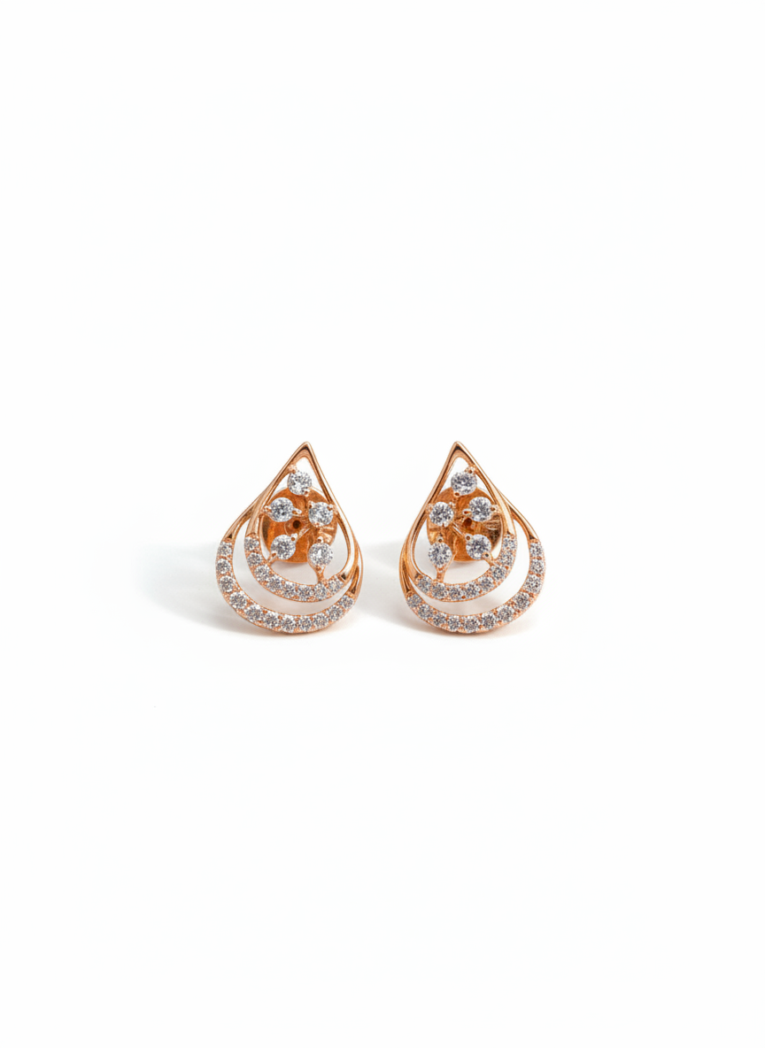 Ivory Halo Lab Diamond Earring