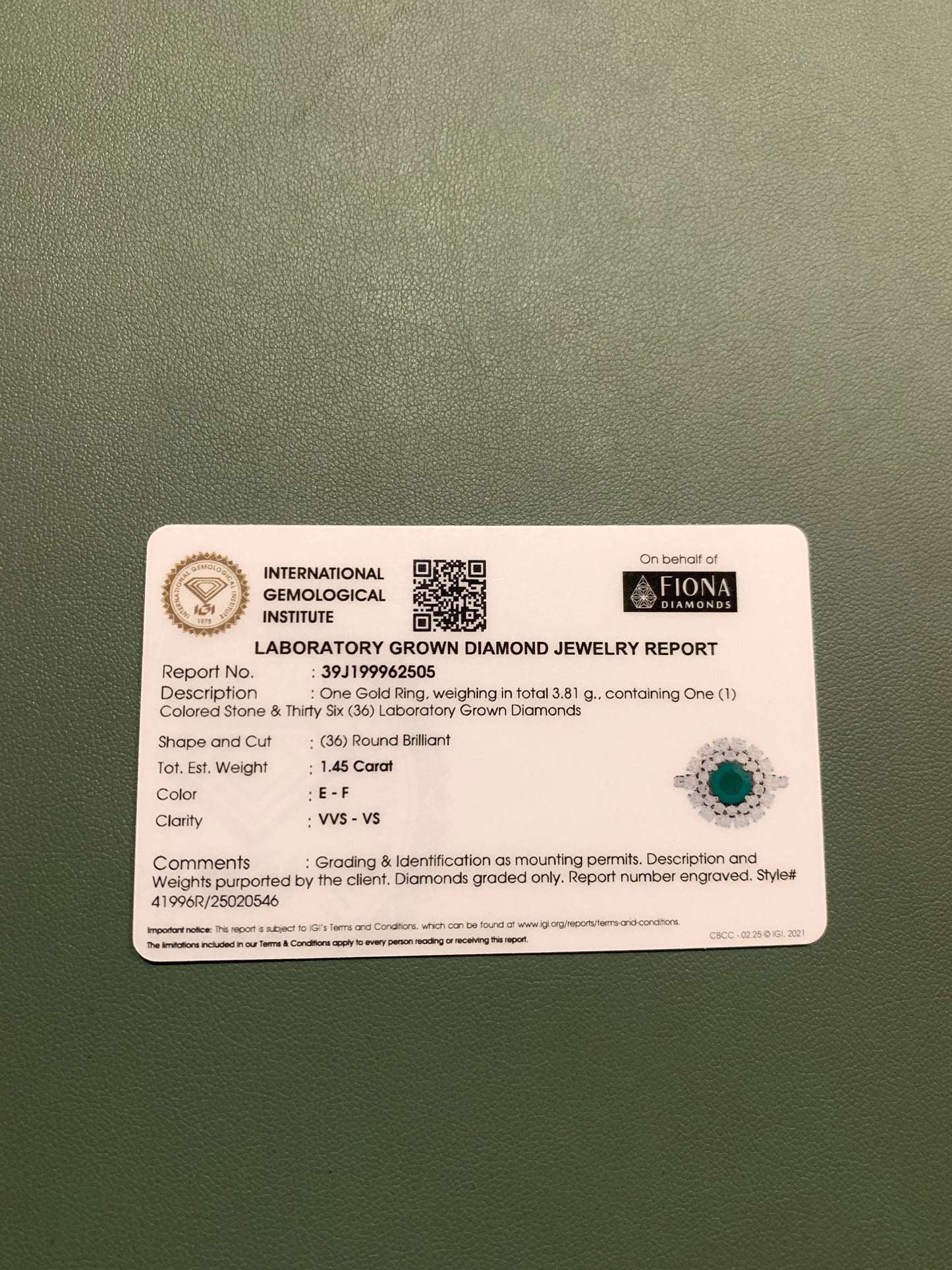 Ivory Spark Lab Diamond Ring