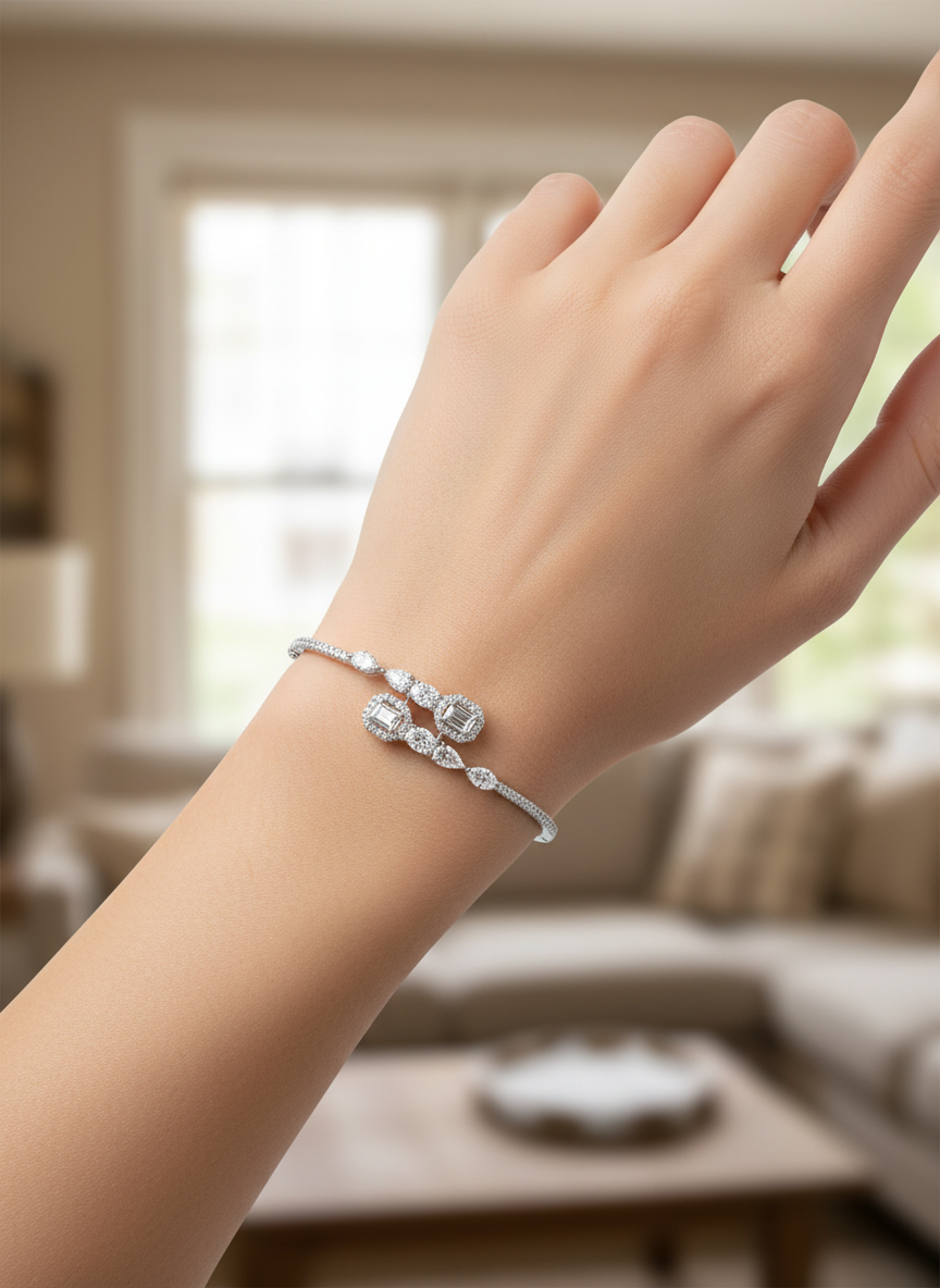 Nyxora Orbit Lab Diamond Bangle