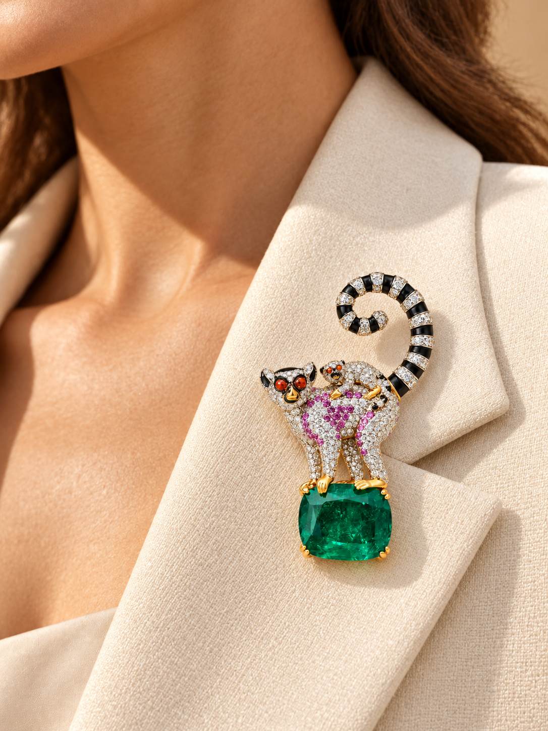 Lyra Arc Lab Diamond Brooch