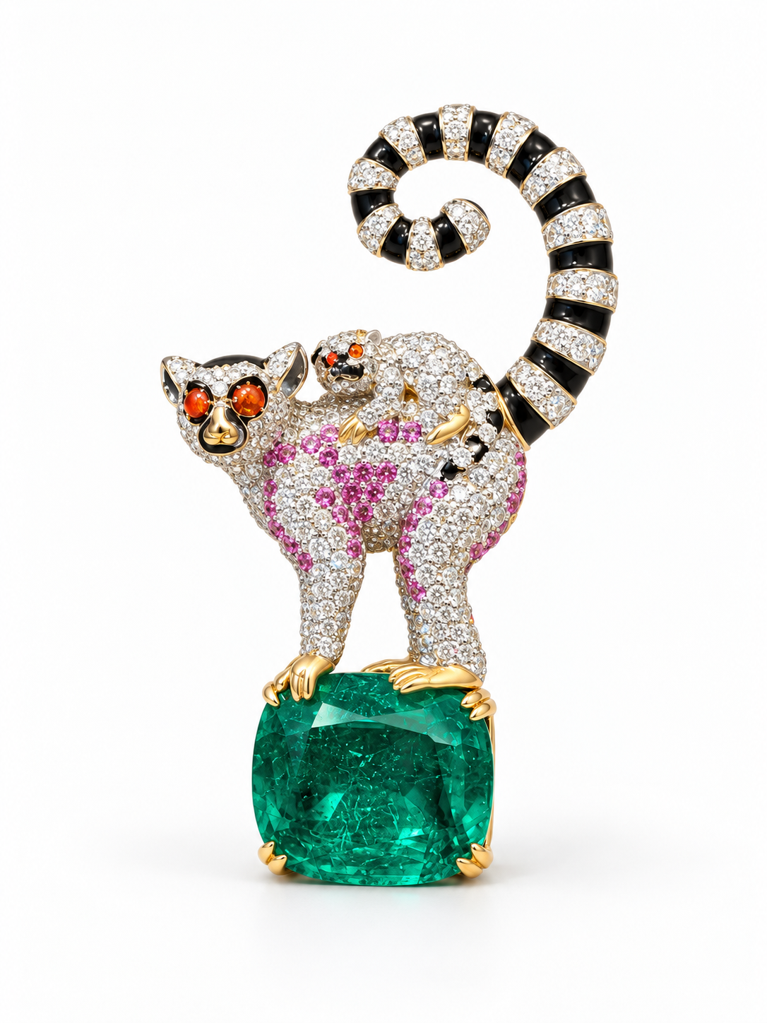 Lyra Arc Lab Diamond Brooch
