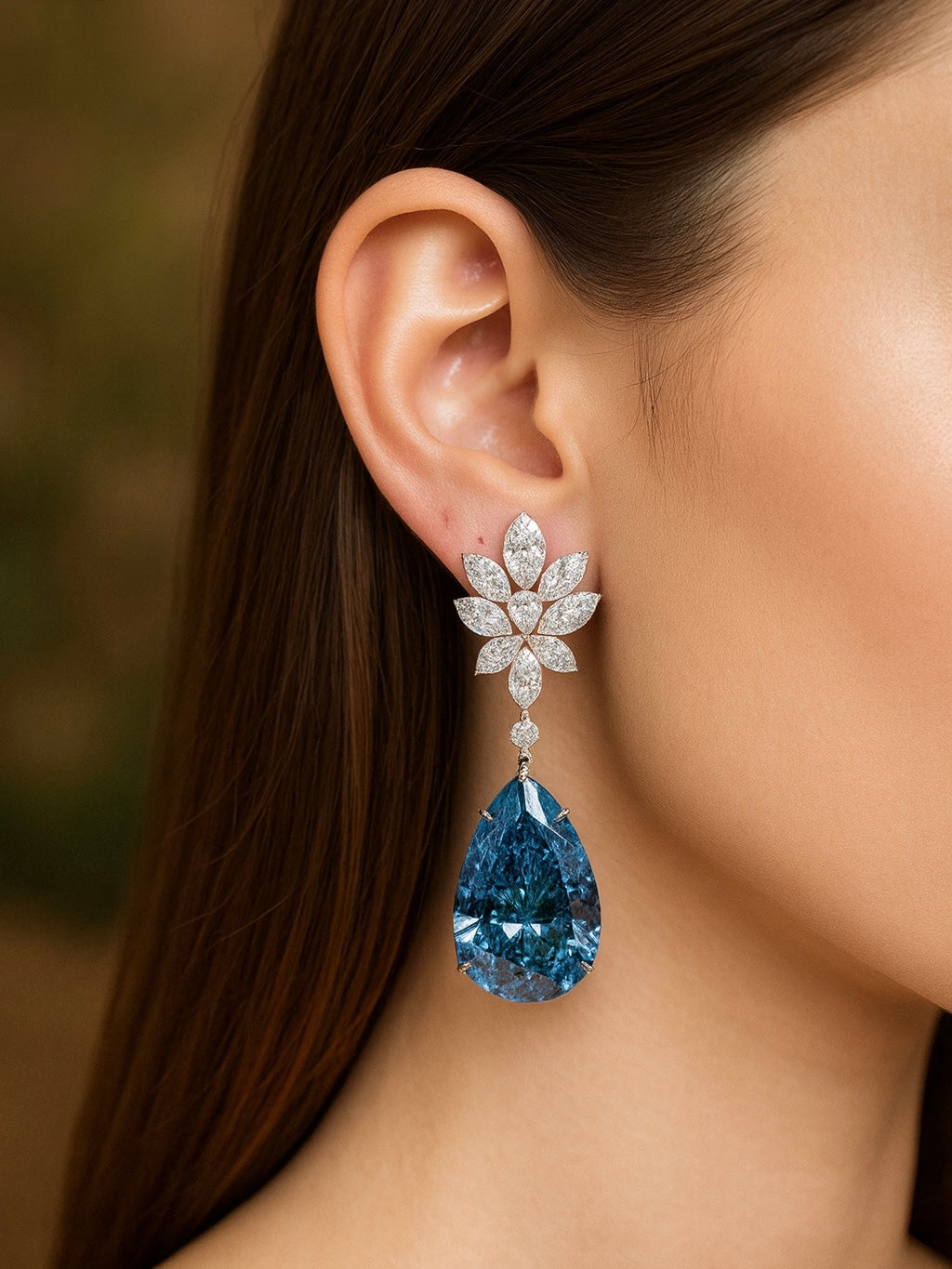 Lustre Bloom Lab Diamond Earrings