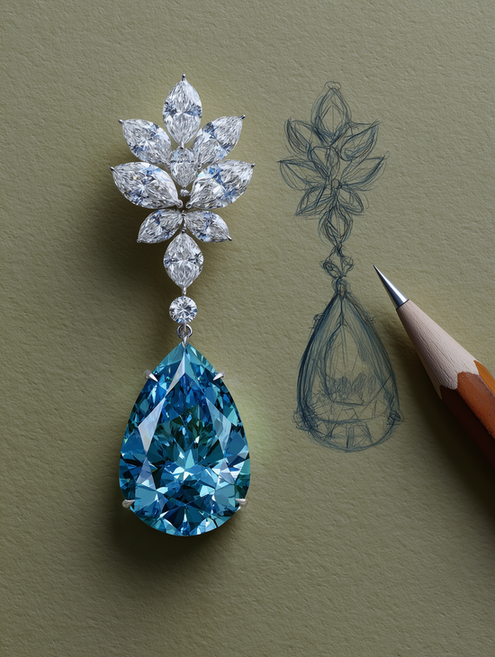 Lustre Bloom Lab Diamond Earrings