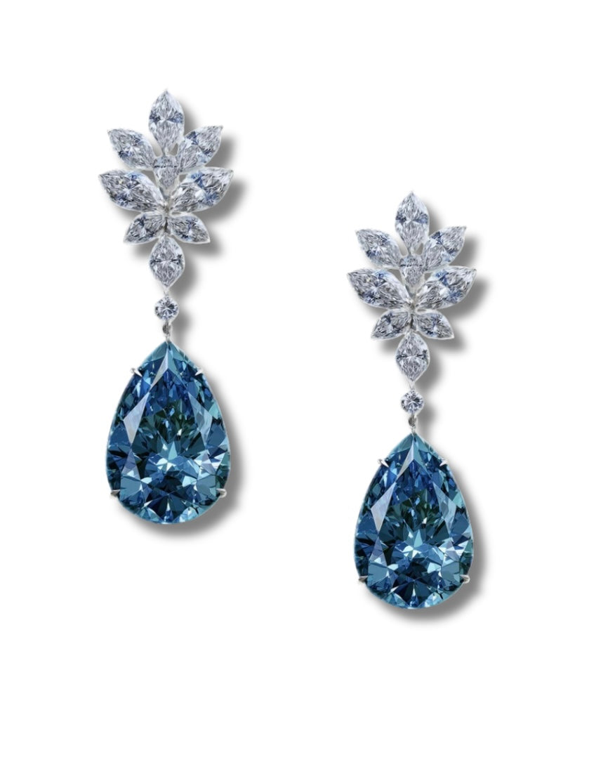 Lustre Bloom Lab Diamond Earrings