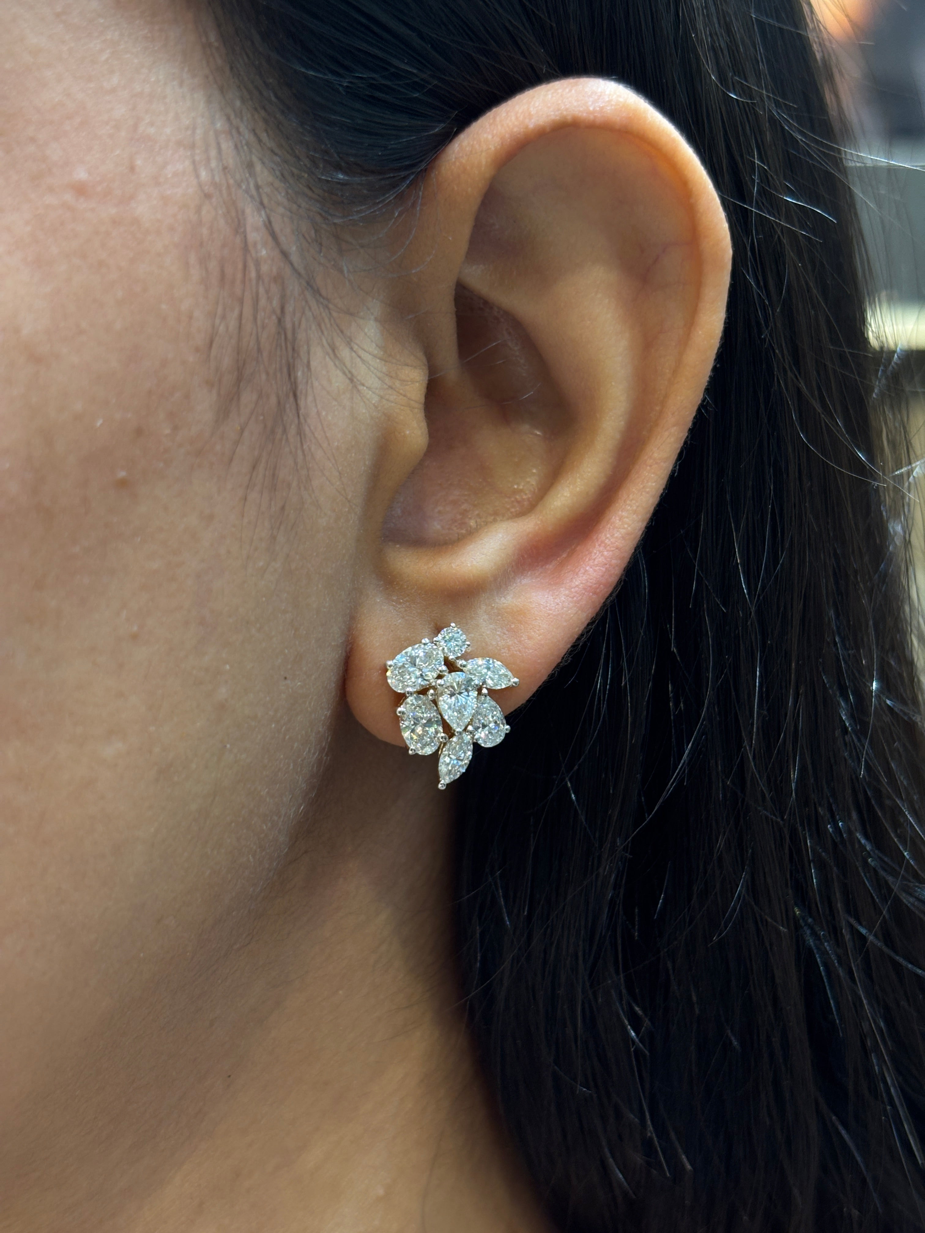Serene Bloom Lab Diamond Earring - Fiona Diamonds - Fiona Diamonds
