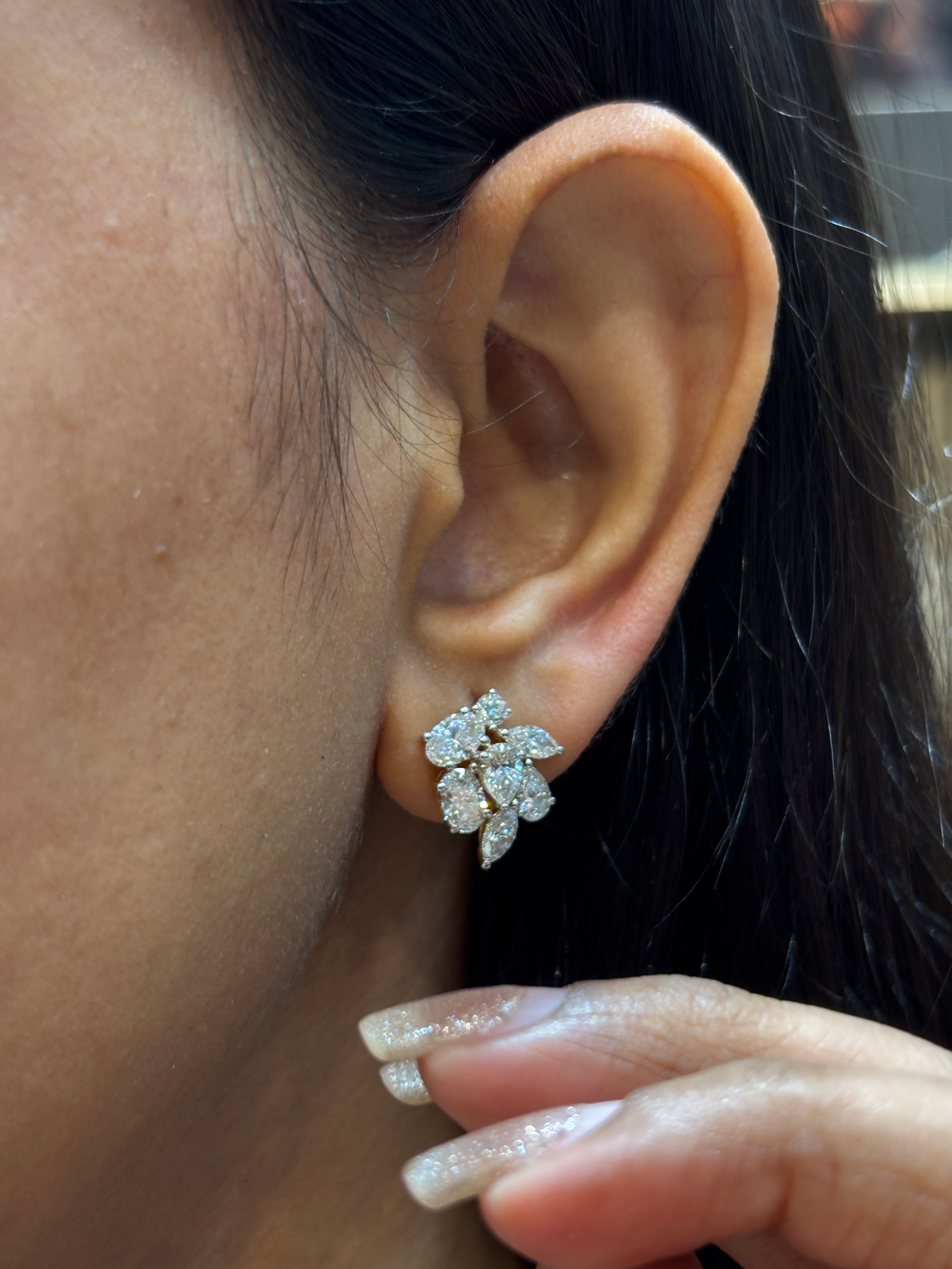 Serene Bloom Lab Diamond Earring - Fiona Diamonds - Fiona Diamonds
