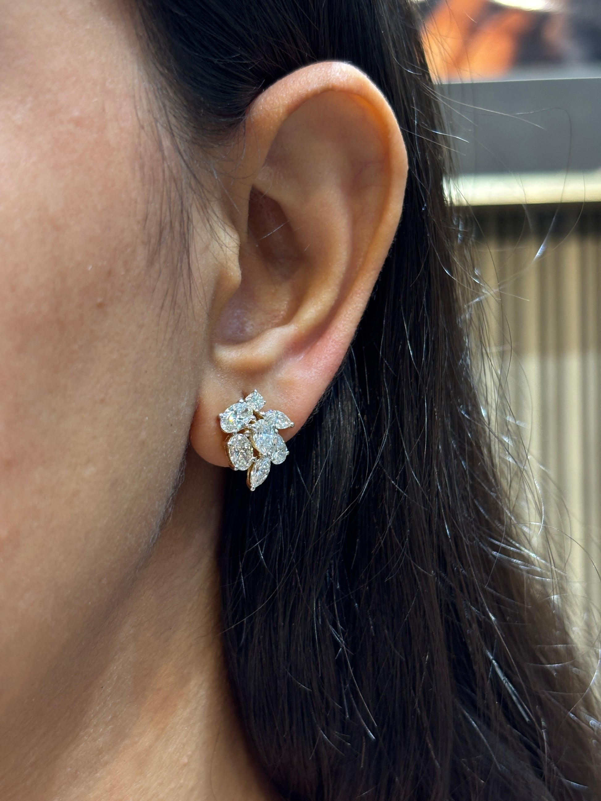 Serene Bloom Lab Diamond Earring - Fiona Diamonds - Fiona Diamonds