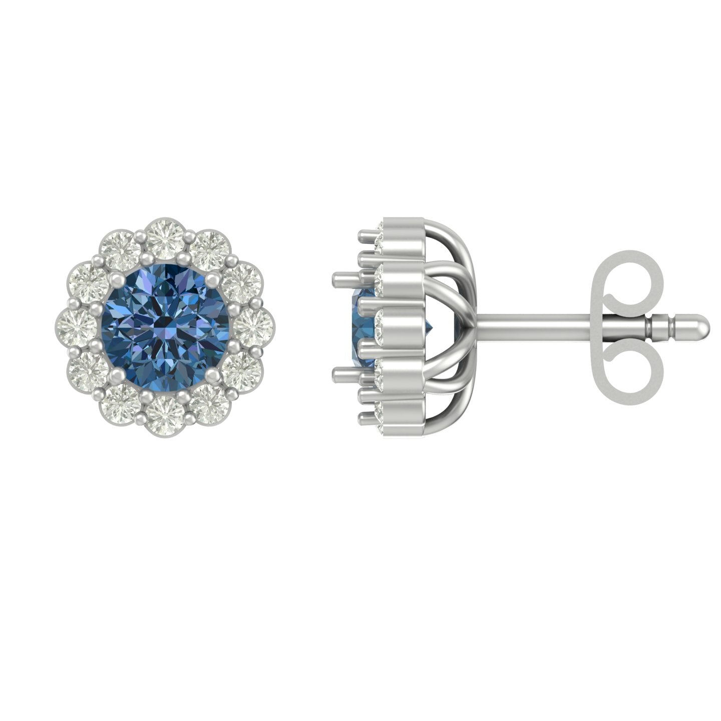 Tiaprism unique lab diamond earrings design