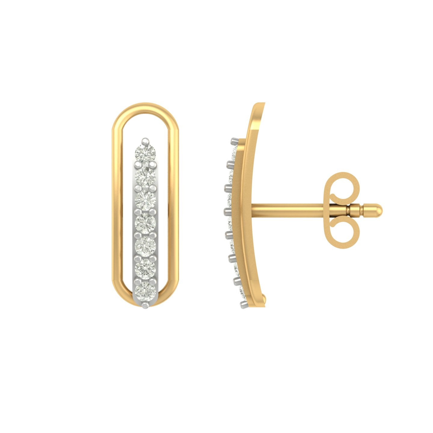 Trivon trendy lab diamond earrings design