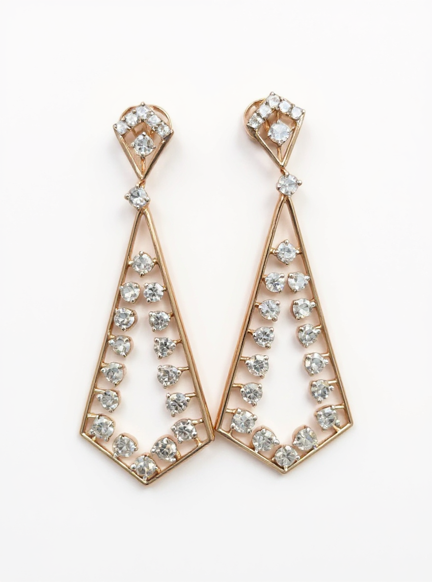 Kaelin Whisper Round Lab Diamond Dangler Earrings in 18K Rose Gold by Fiona Diamonds
