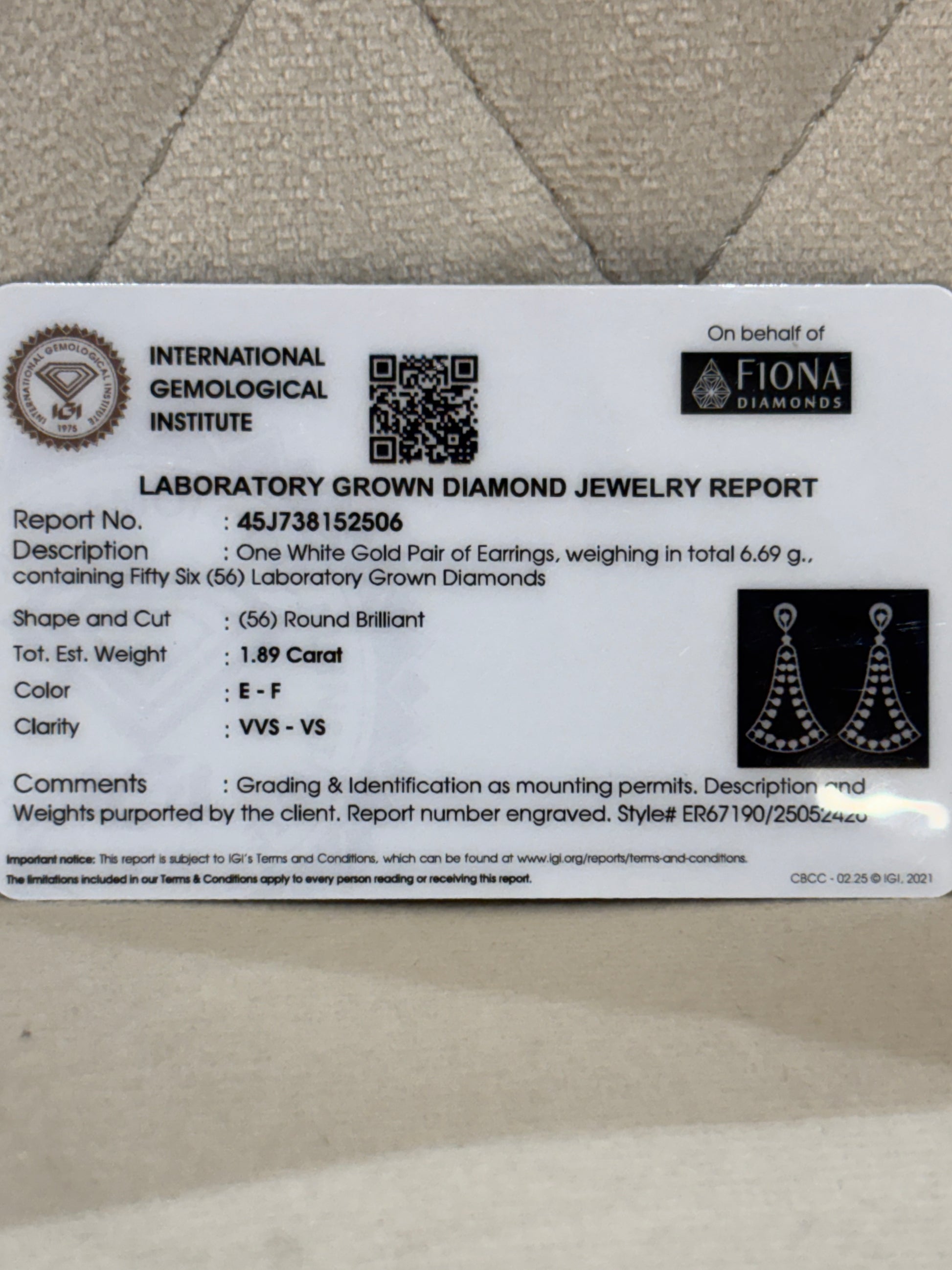 Ivory Echo Lab Diamond Earring - Fiona Diamonds - Fiona Diamonds