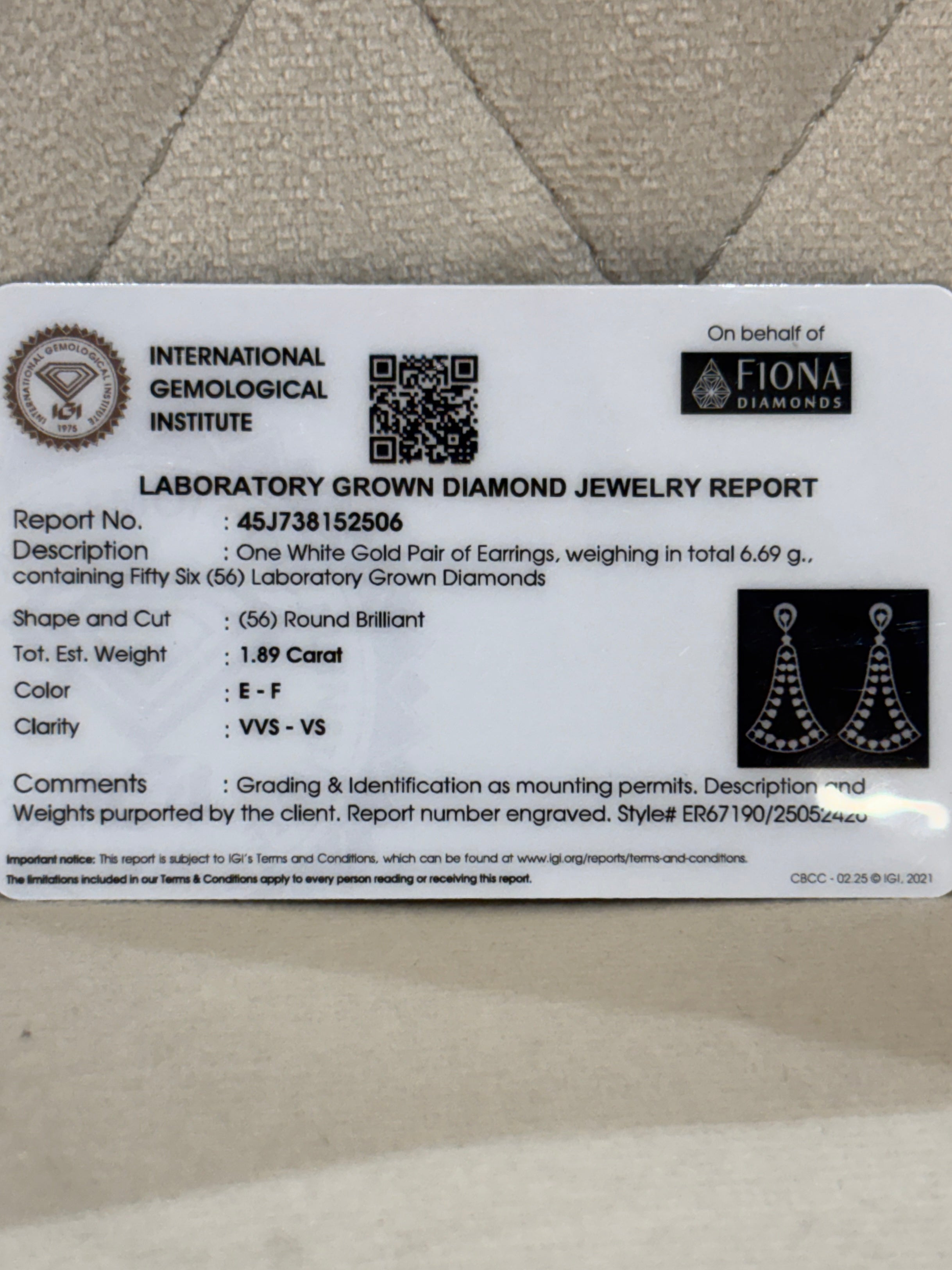 Ivory Echo Lab Diamond Earring - Fiona Diamonds - Fiona Diamonds