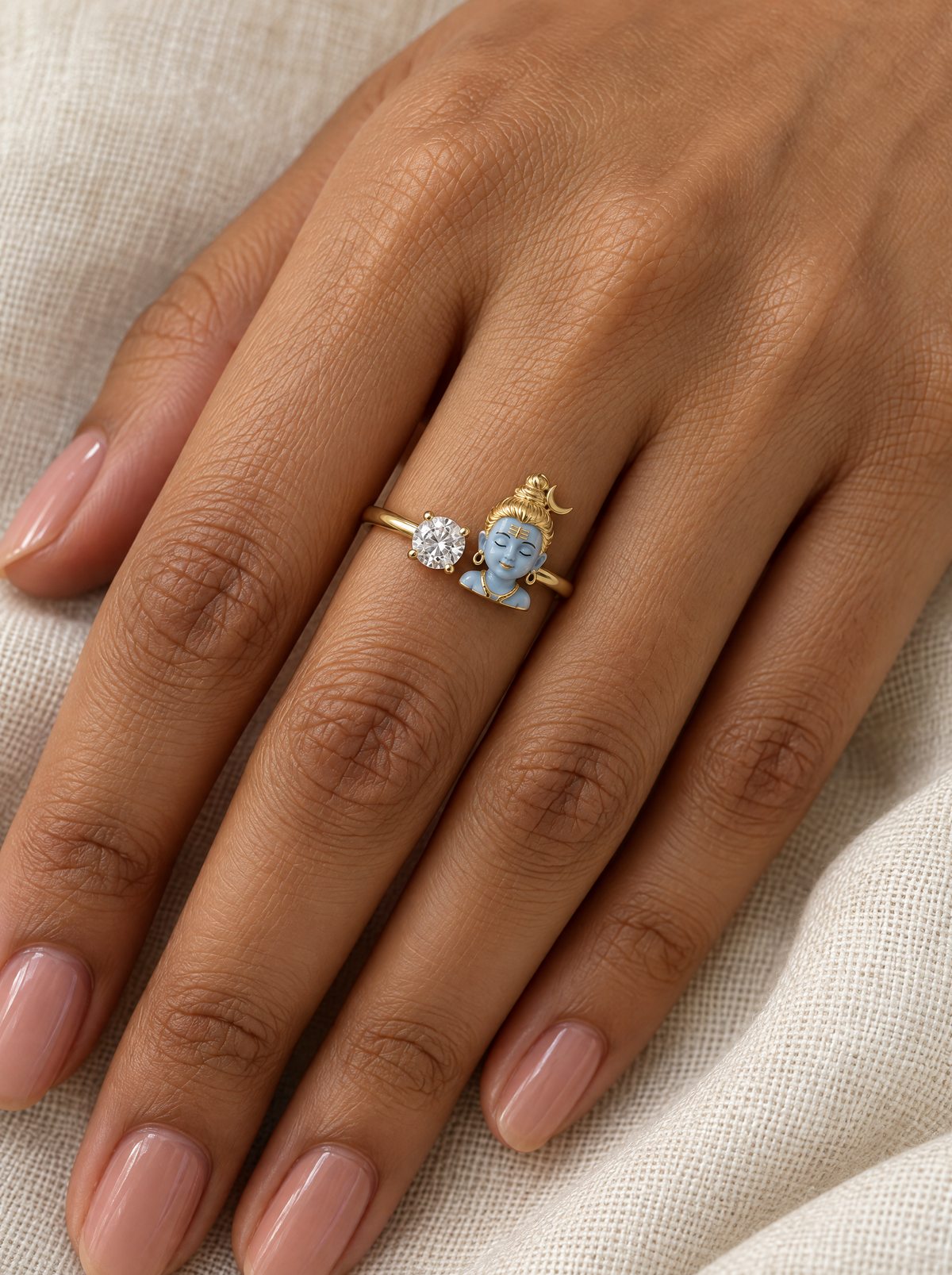 Ishaan Bal Shiva Lab Diamond Silver Ring | Fiona Diamonds