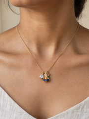 Sukhkarta Lab Diamond Silver Pendant | Fiona Diamonds