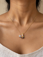 Lambodar Lab Diamond Silver Pendant | Fiona Diamonds