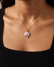 Virelle Elephant Lab Diamond Silver Pendant | Fiona Diamonds