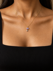 Mivana Elephant Lab Diamond Silver Pendant | Fiona Diamonds